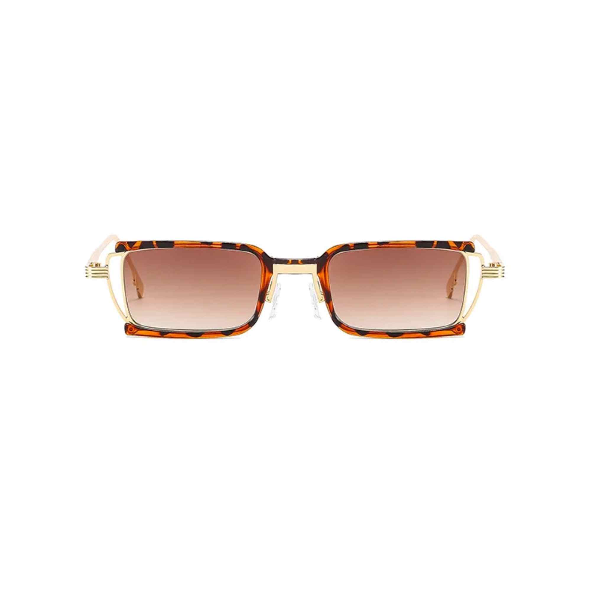 AUGEN By Visions India Retro Vintage Square Abstract Unisex Sunglasses UV400 Protected Small Size (C6, 162)