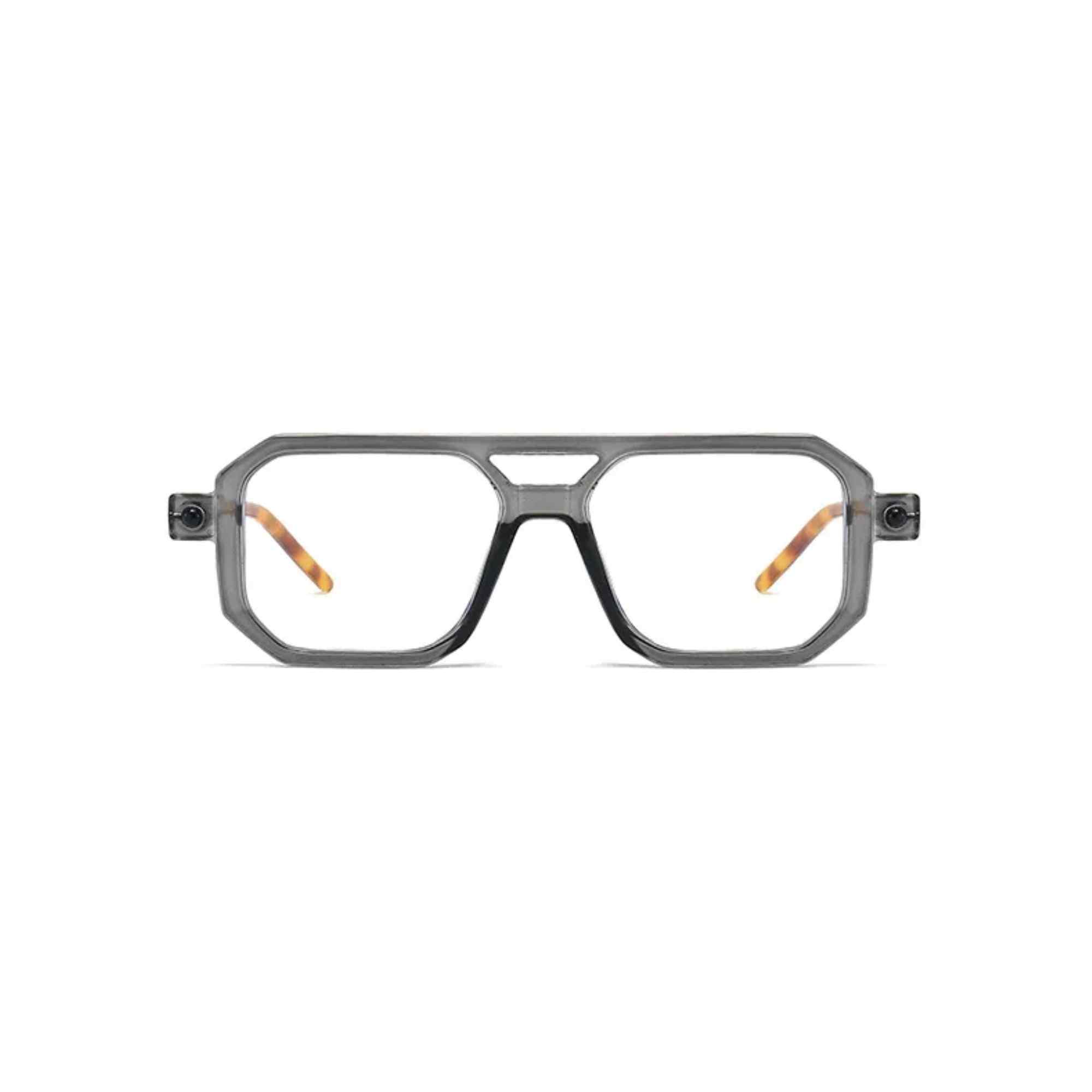 AUGEN By Visions India Retro Vintage Square Abstract Unisex Sunglasses UV400 Protected Medium Size (C10, 163)