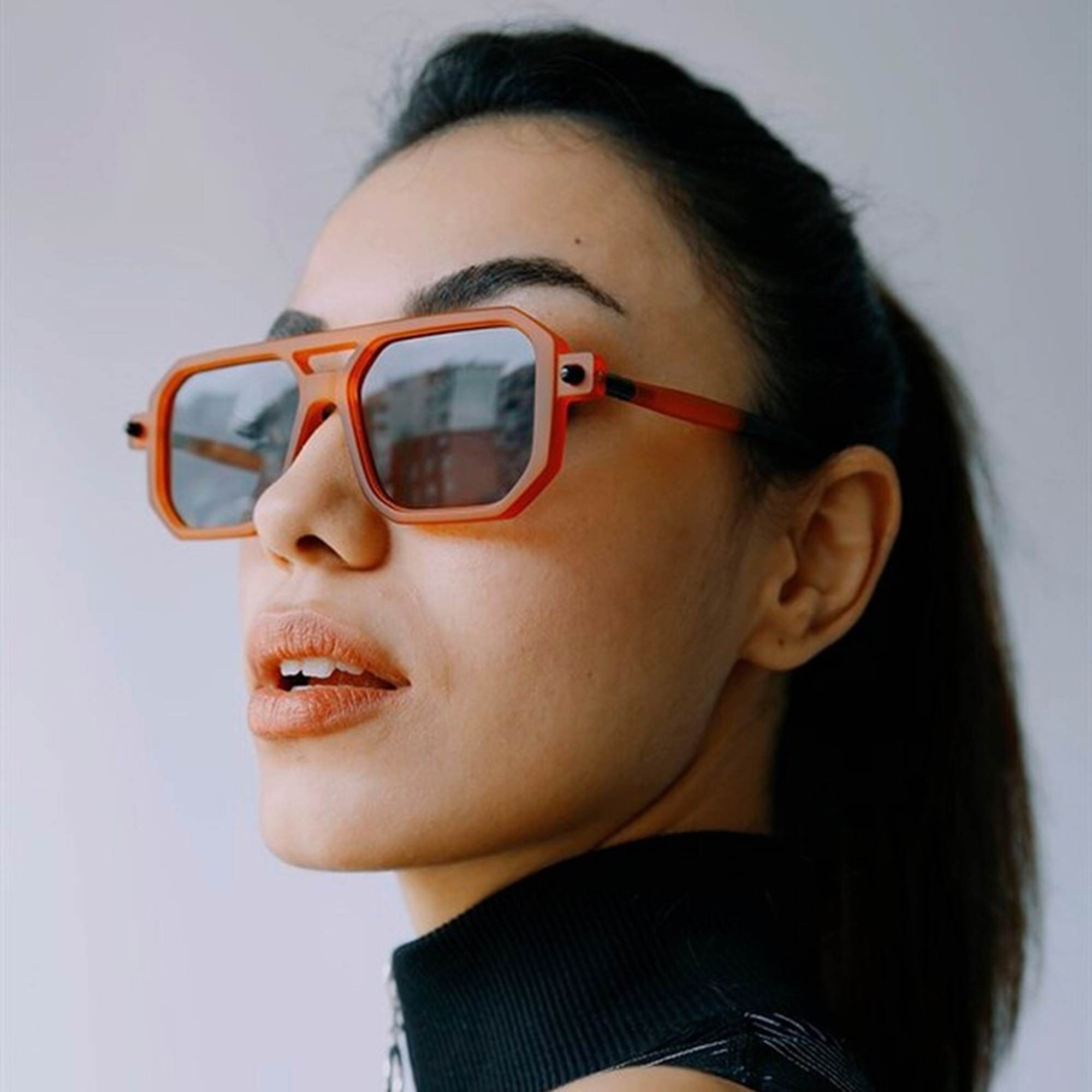 AUGEN By Visions India Retro Vintage Square Abstract Unisex Sunglasses UV400 Protected Medium Size (C10, 163)