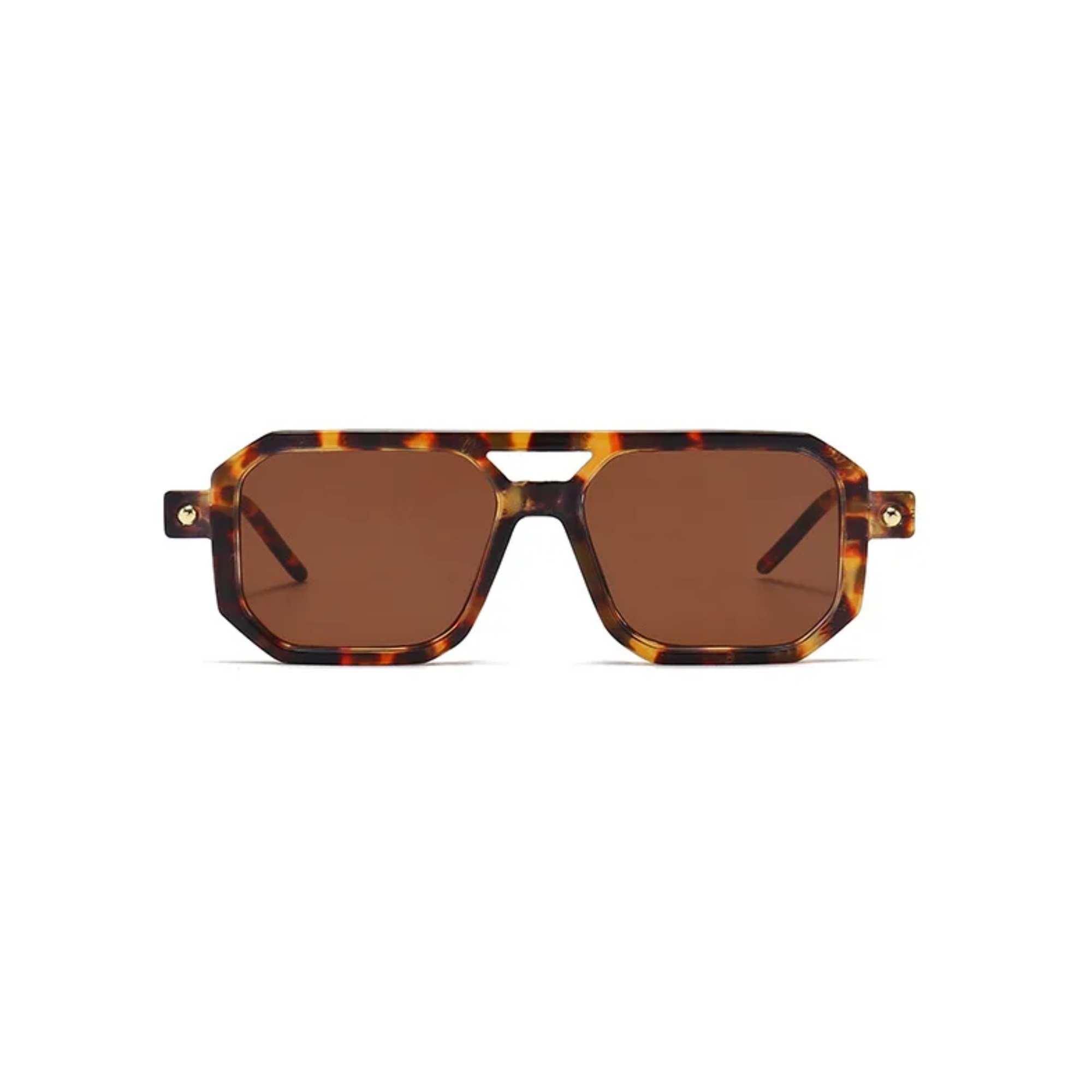 AUGEN By Visions India Retro Vintage Square Abstract Unisex Sunglasses UV400 Protected Medium Size (C2, 163)