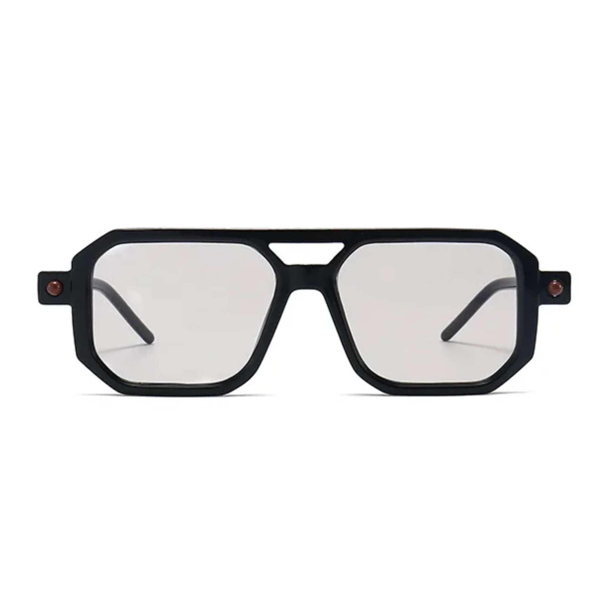 AUGEN By Visions India Retro Vintage Square Abstract Unisex Sunglasses UV400 Protected Medium Size (C4, 163)