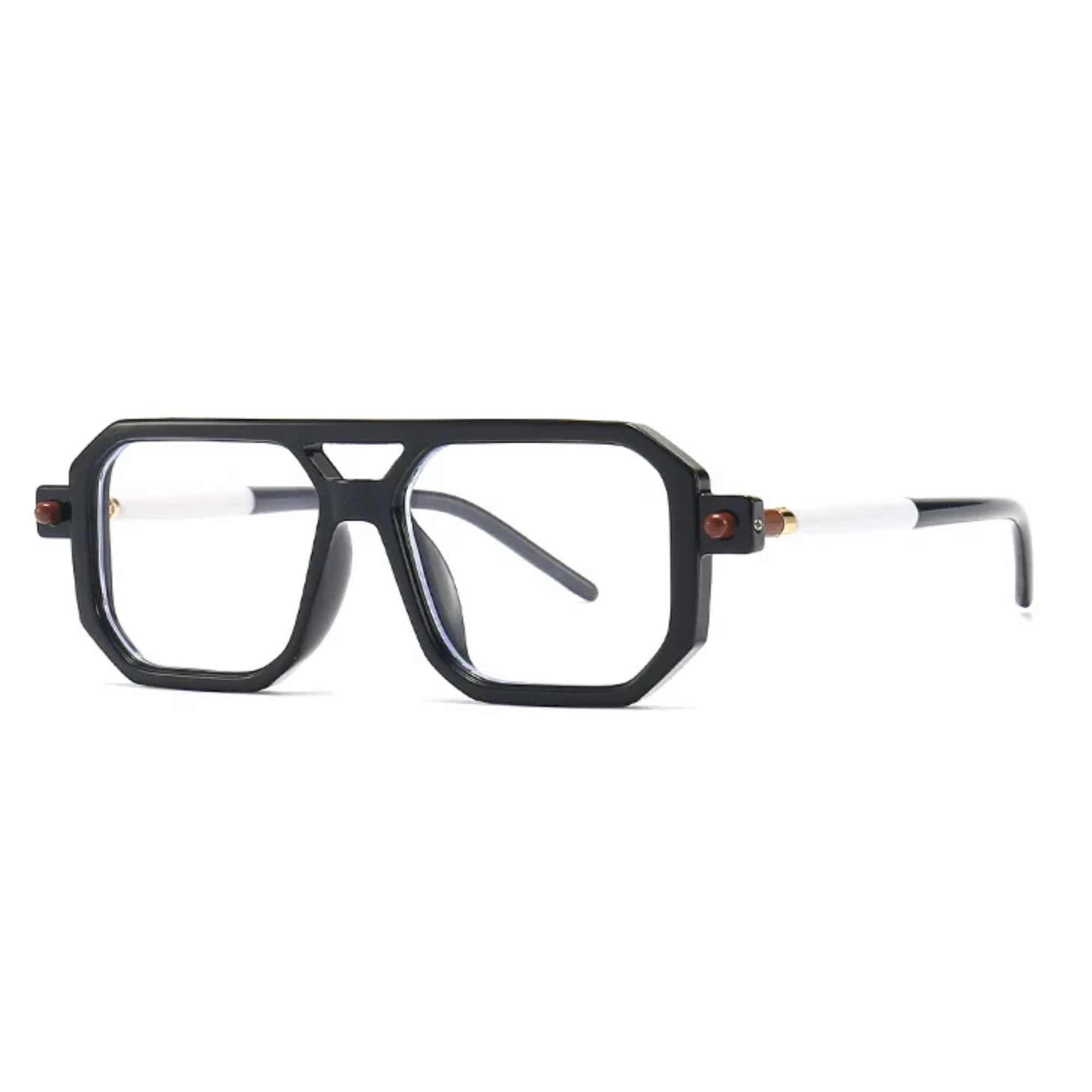 AUGEN By Visions India Retro Vintage Square Abstract Unisex Sunglasses UV400 Protected Medium Size (C9, 163)