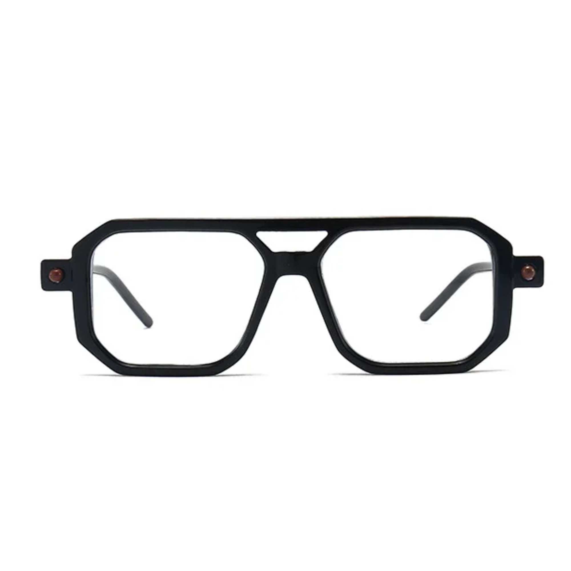 AUGEN By Visions India Retro Vintage Square Abstract Unisex Sunglasses UV400 Protected Medium Size (C9, 163)