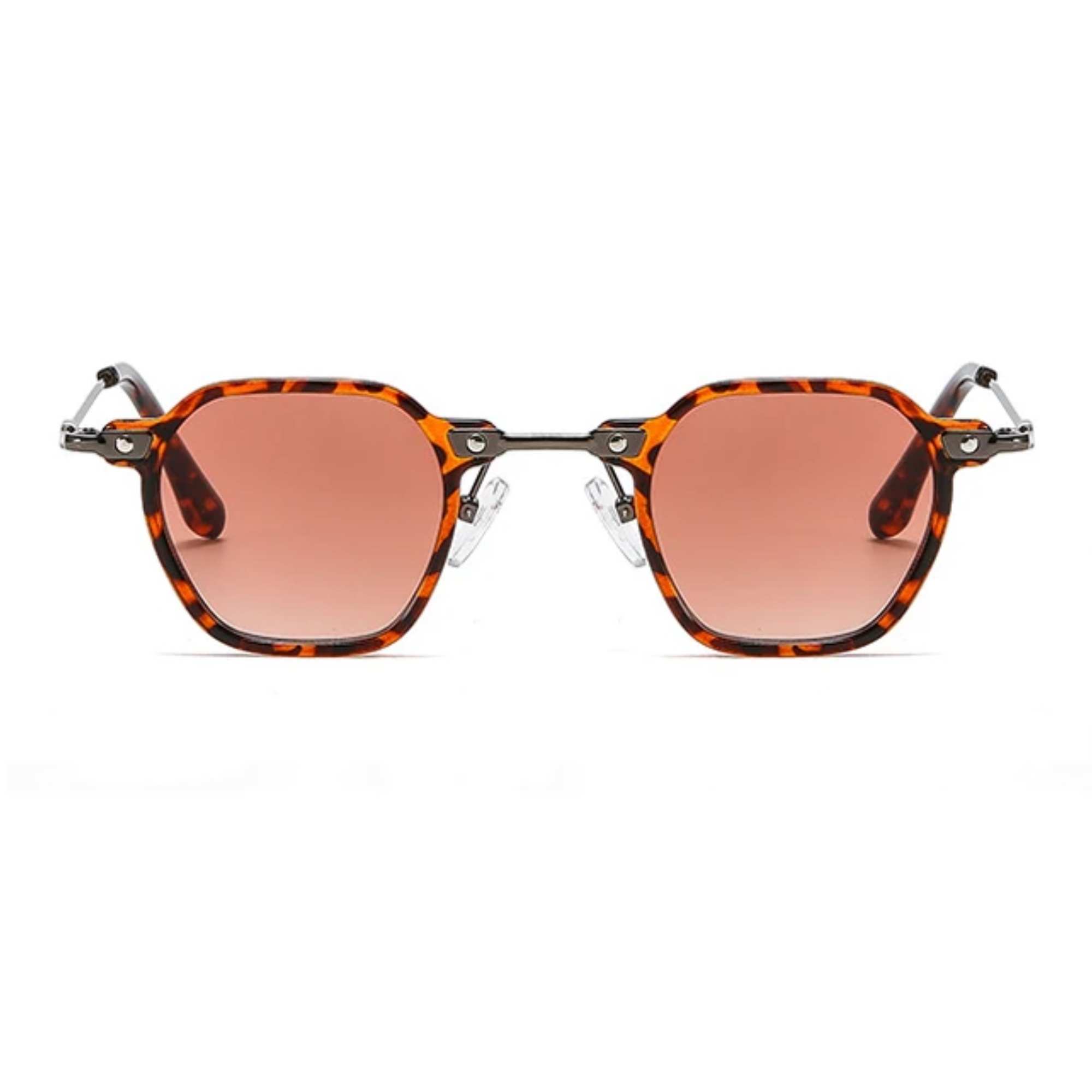 AUGEN By Visions India Retro Vintage Square Abstract Unisex Sunglasses UV400 Protected Small Size (C10, 167)