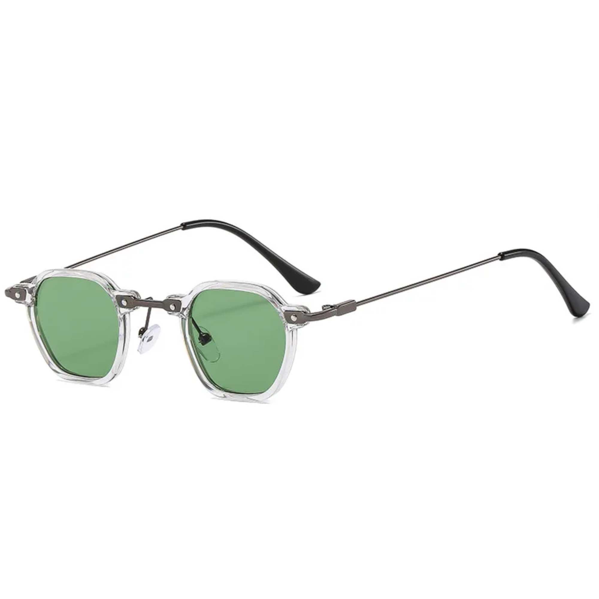 AUGEN By Visions India Retro Vintage Square Abstract Unisex Sunglasses UV400 Protected Small Size (C11, 167)