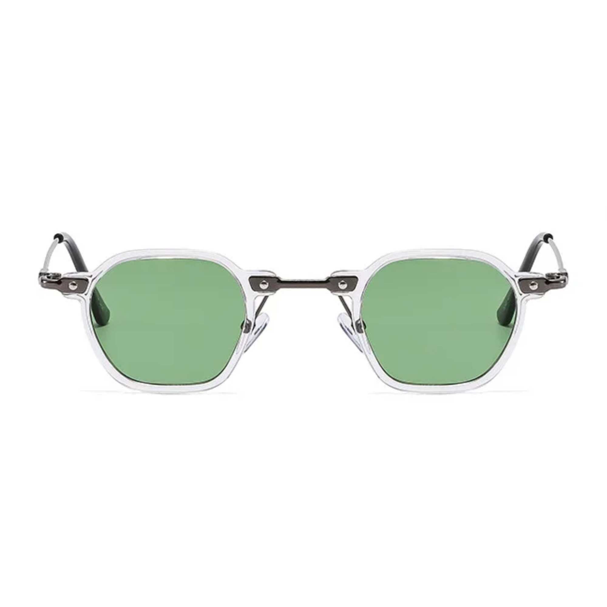 AUGEN By Visions India Retro Vintage Square Abstract Unisex Sunglasses UV400 Protected Small Size (C11, 167)