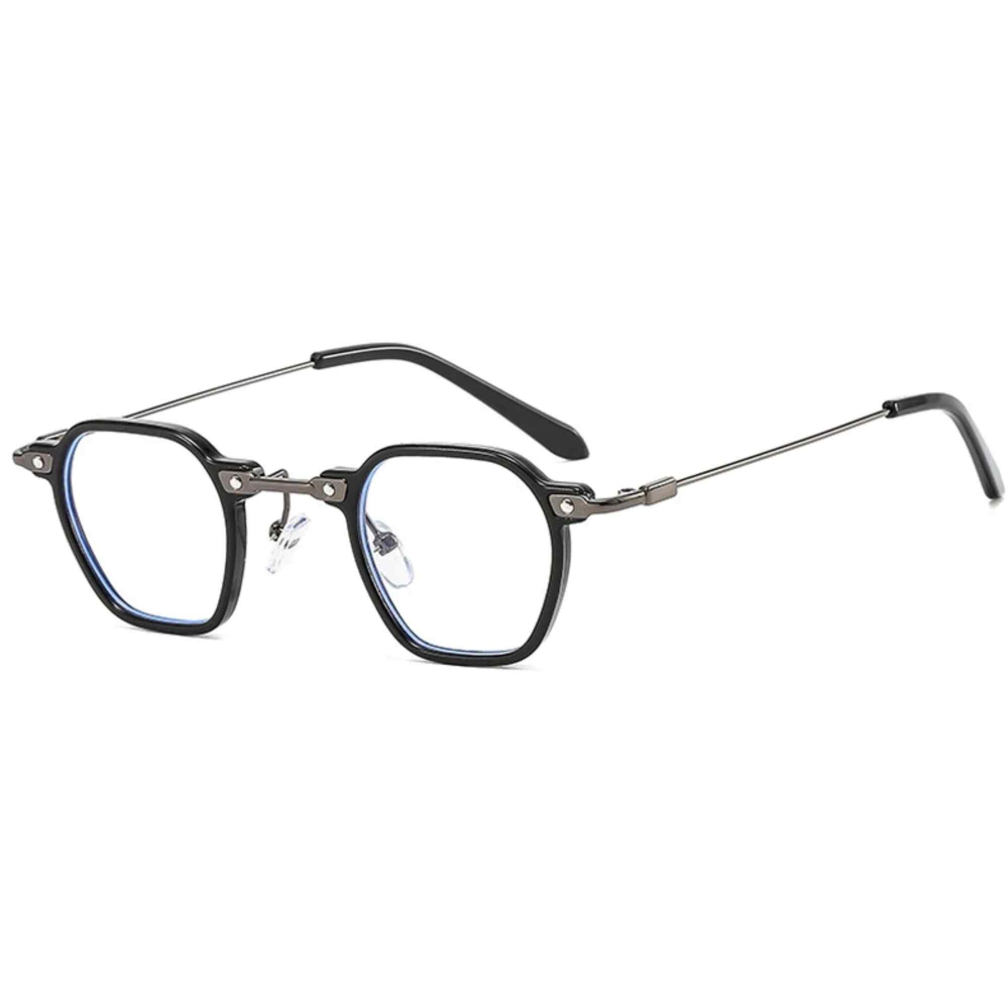 AUGEN By Visions India Retro Vintage Square Abstract Unisex Sunglasses UV400 Protected Small Size (C13, 167)