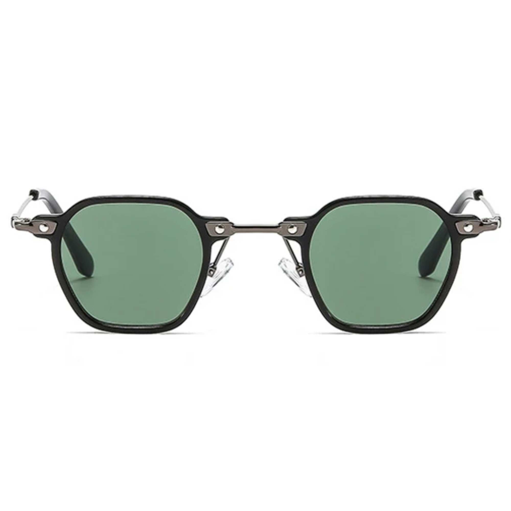AUGEN By Visions India Retro Vintage Square Abstract Unisex Sunglasses UV400 Protected Small Size (C4, 167)