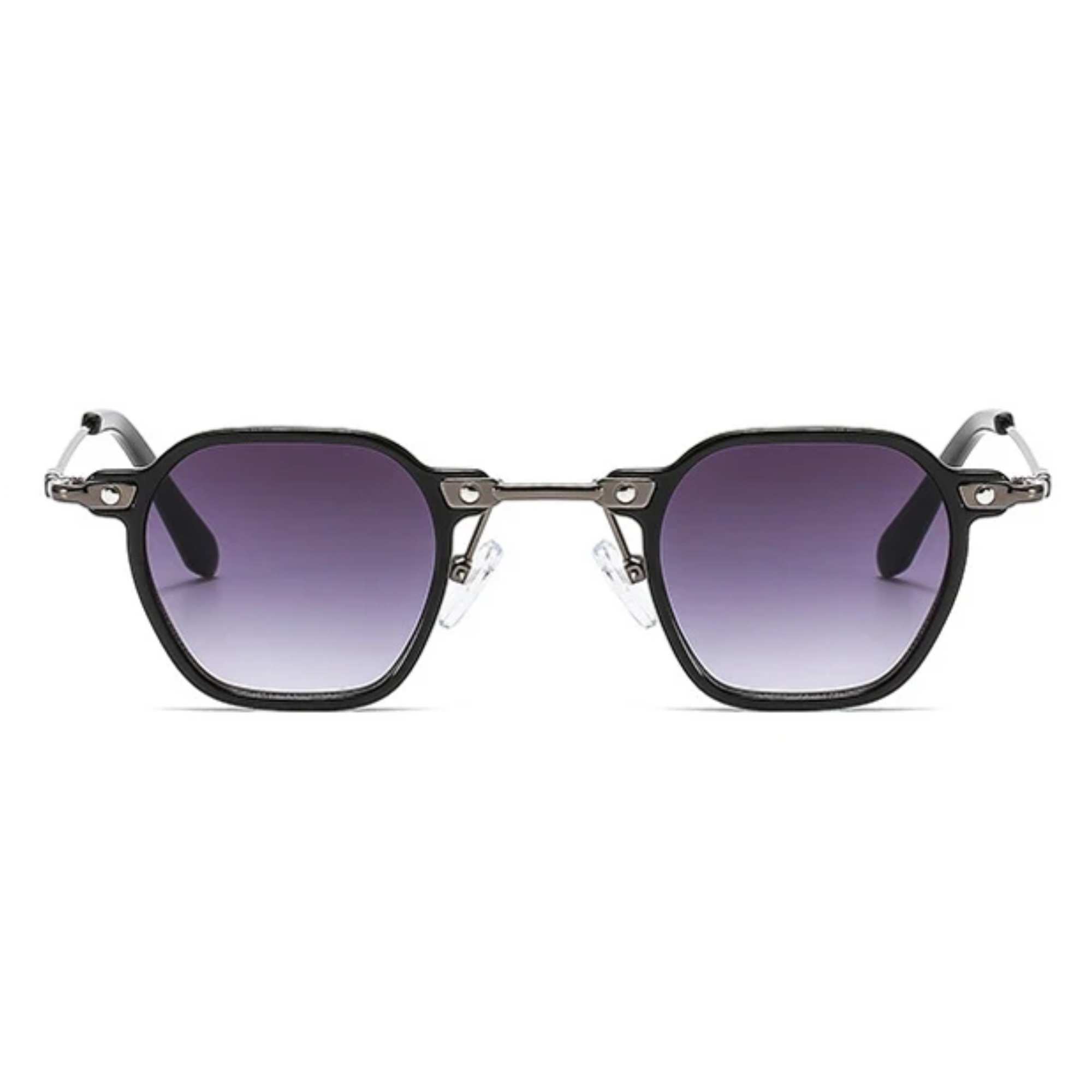 AUGEN By Visions India Retro Vintage Square Abstract Unisex Sunglasses UV400 Protected Small Size (C6, 167)