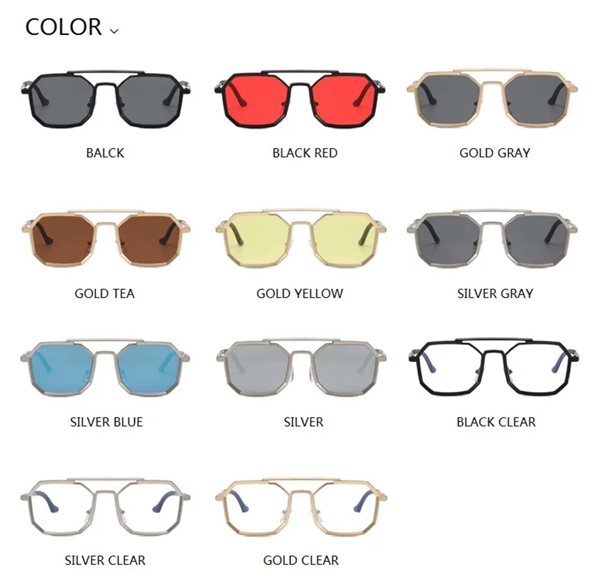 AUGEN By Visions India Retro Vintage Round Metal Abstract Unisex Sunglasses UV400 Protected Medium Size (C9, 170)
