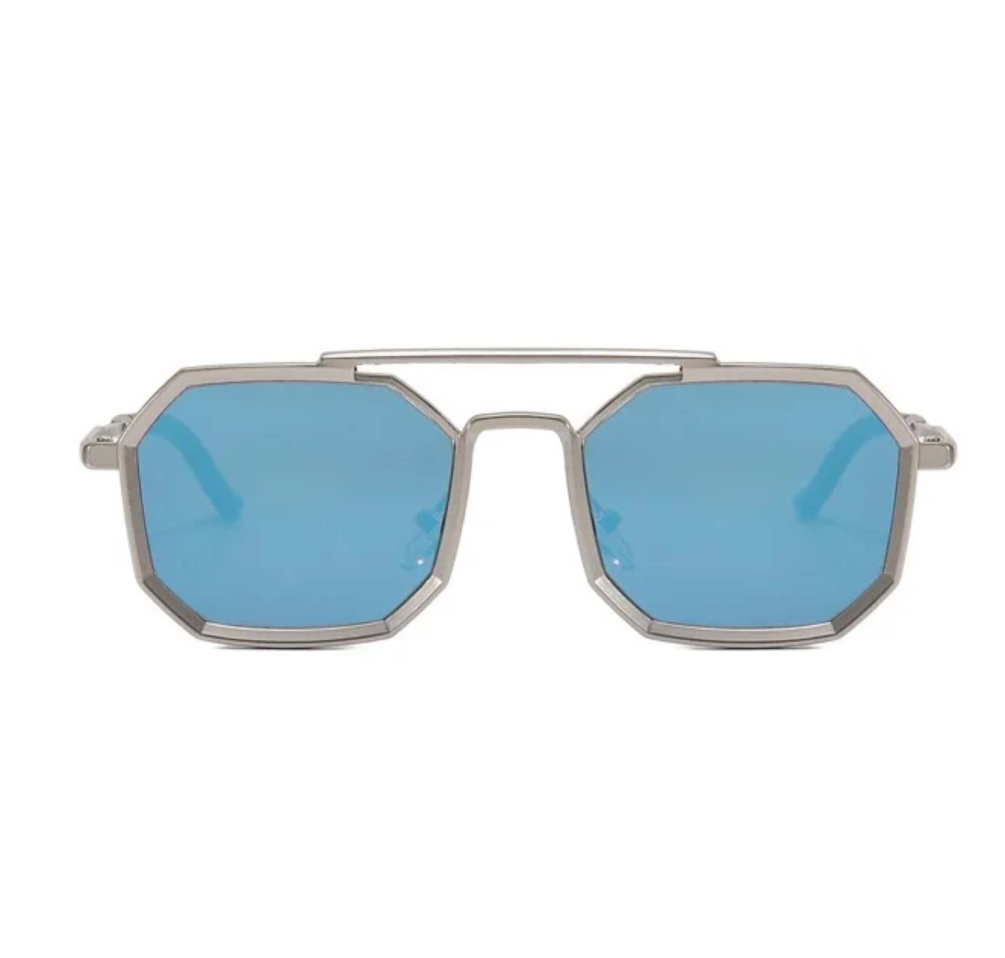 AUGEN By Visions India Retro Vintage Round Metal Abstract Unisex Sunglasses UV400 Protected Medium Size (C9, 170)