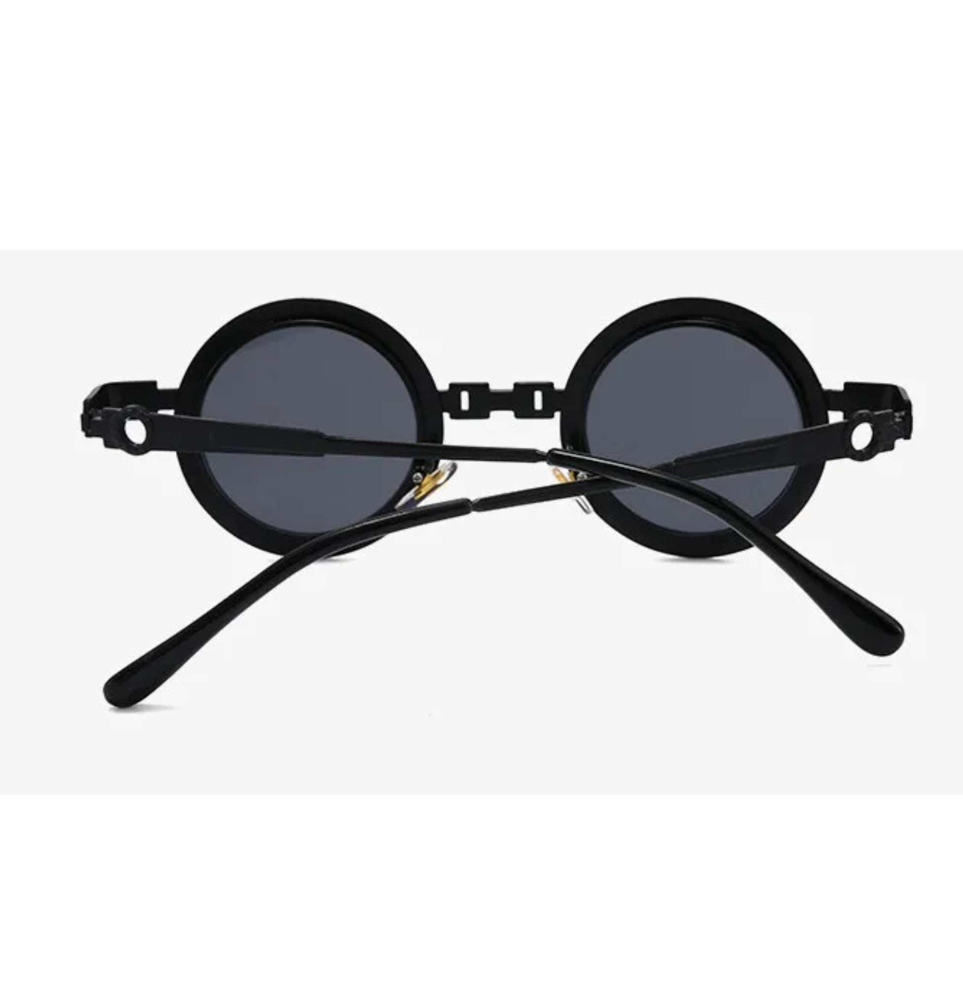 AUGEN By Visions India Retro Vintage Round Metal Abstract Unisex Sunglasses UV400 Protected Small Size (C1, 171)