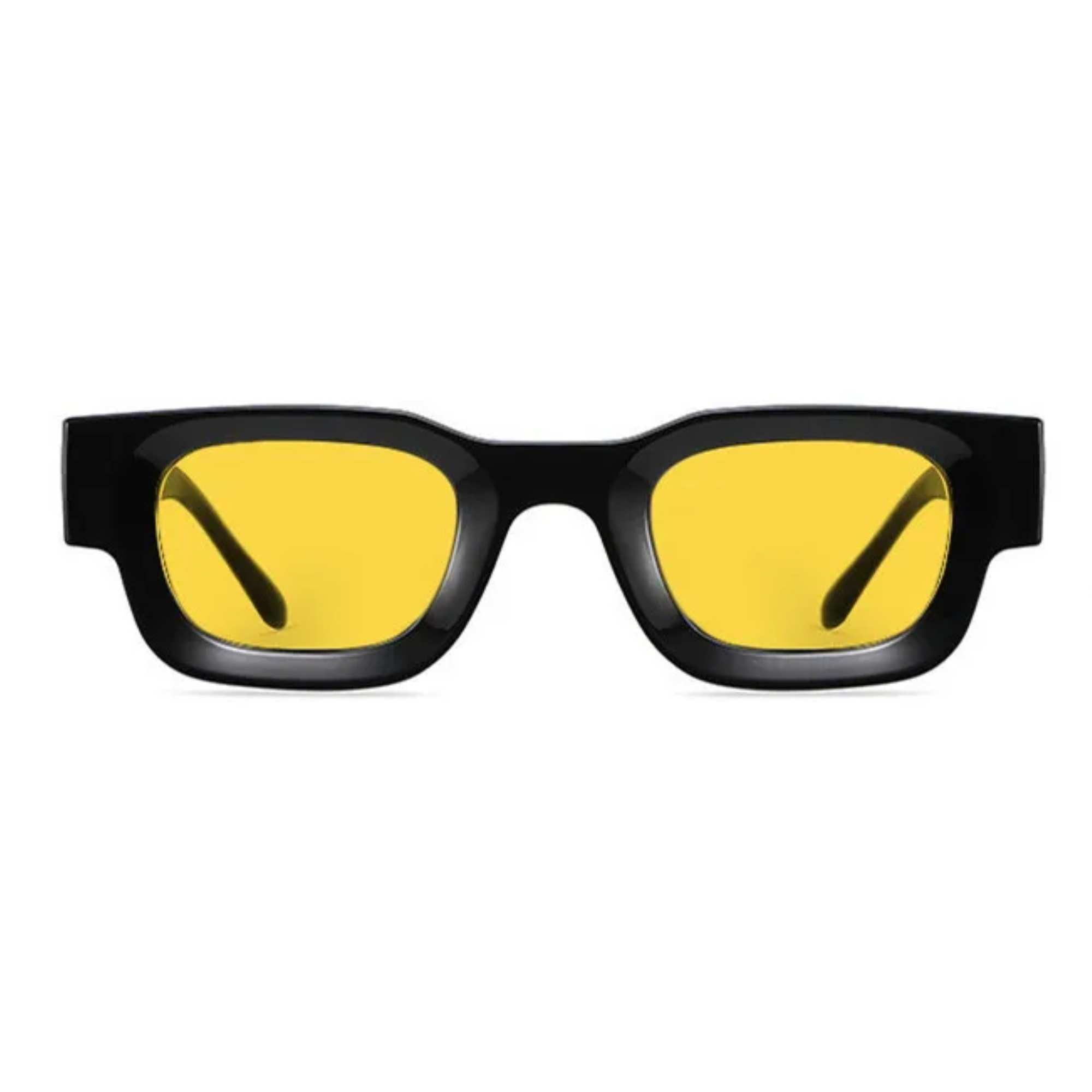 AUGEN By Visions India Retro Vintage Round Thick Abstract Unisex Sunglasses UV400 Protected Medium Size (C15, 173)