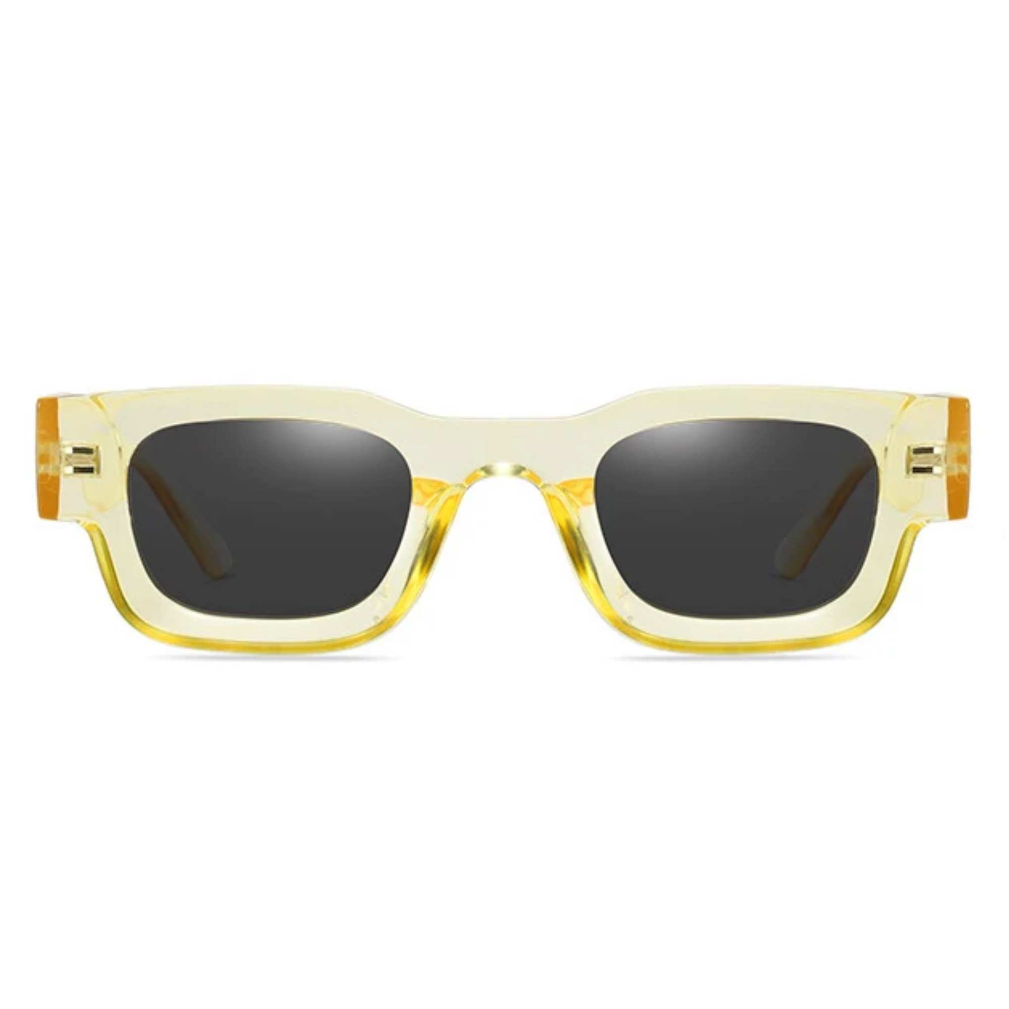 AUGEN By Visions India Retro Vintage Round Thick Abstract Unisex Sunglasses UV400 Protected Medium Size (C4, 173)