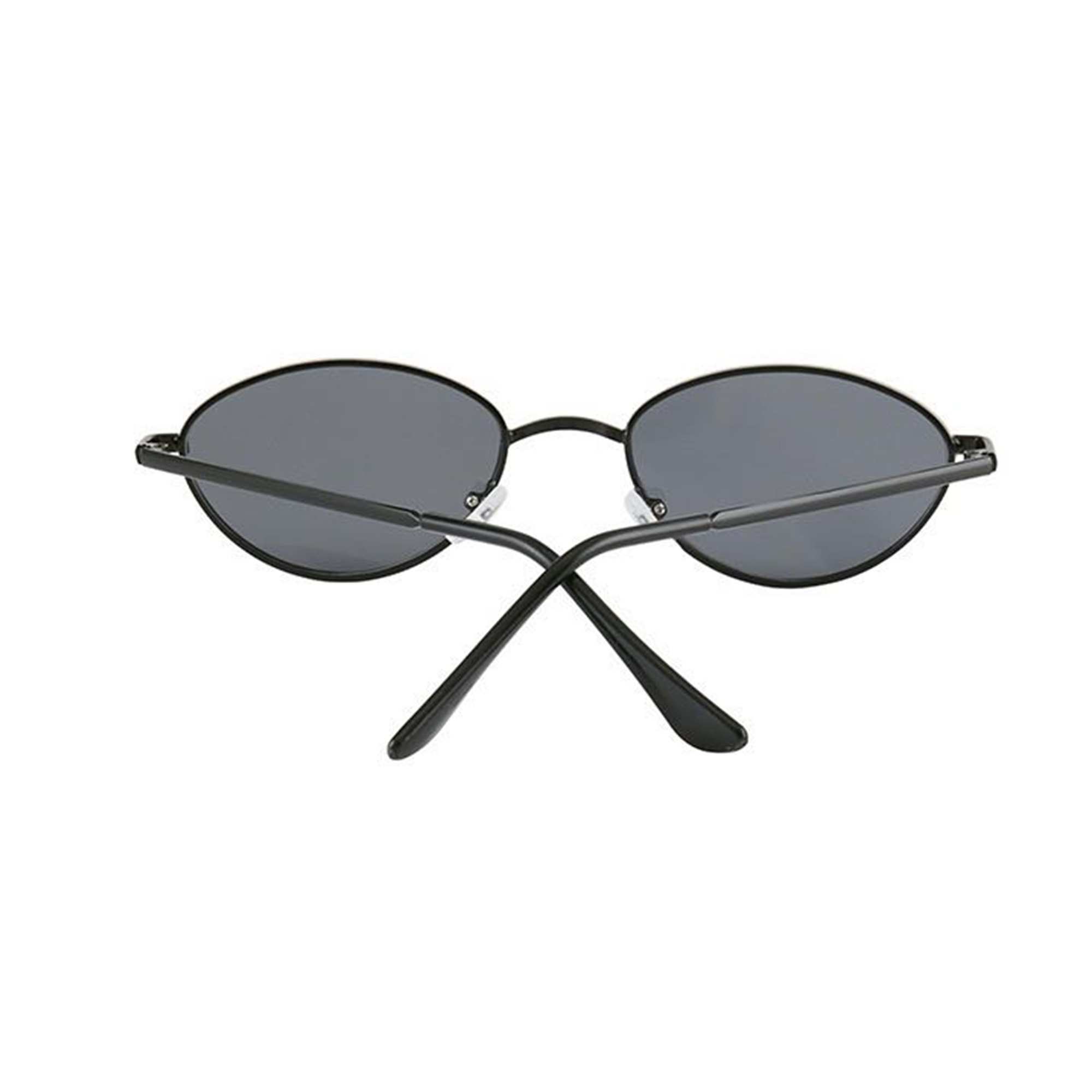 AUGEN By Visions India Retro Vintage Sleek Oval Metal Abstract Unisex Sunglasses UV400 Protected Medium Size (C1, 175)