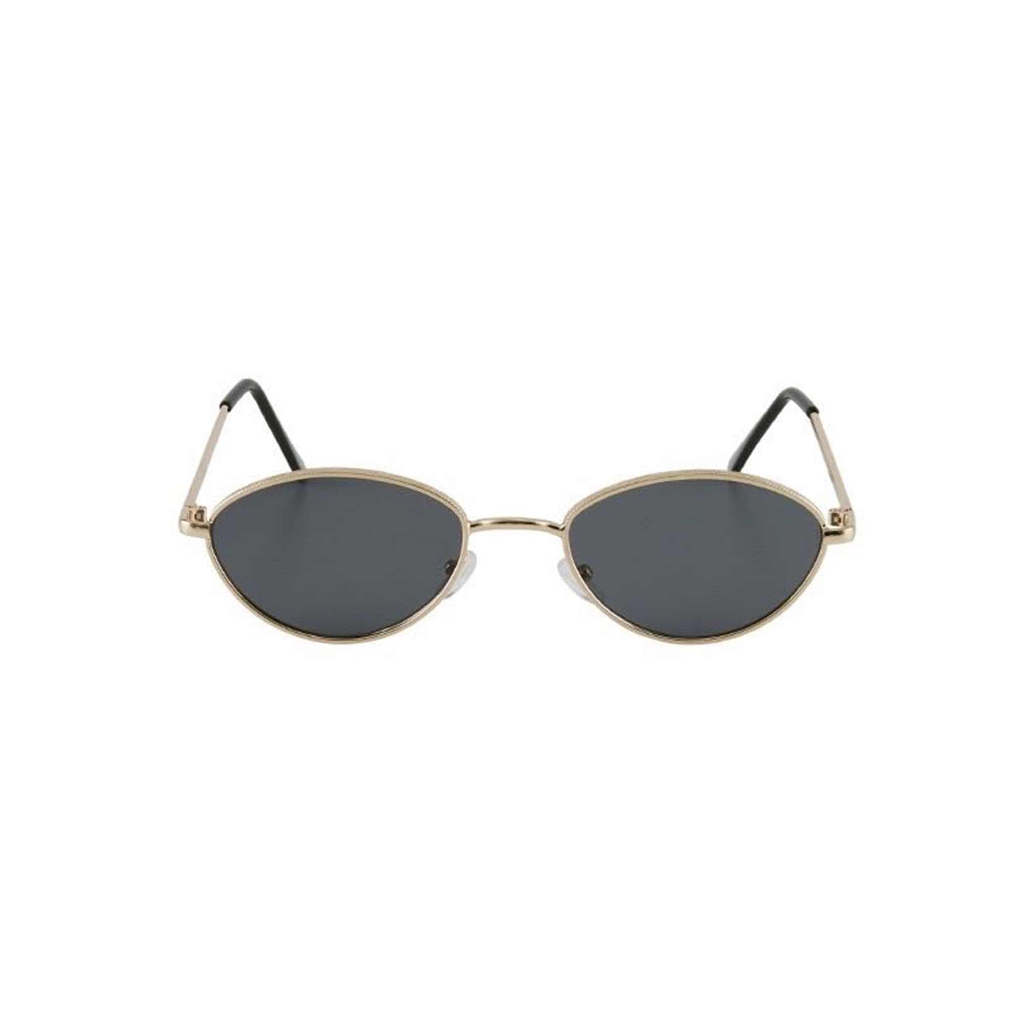 AUGEN By Visions India Retro Vintage Sleek Oval Metal Abstract Unisex Sunglasses UV400 Protected Medium Size (C3, 175)