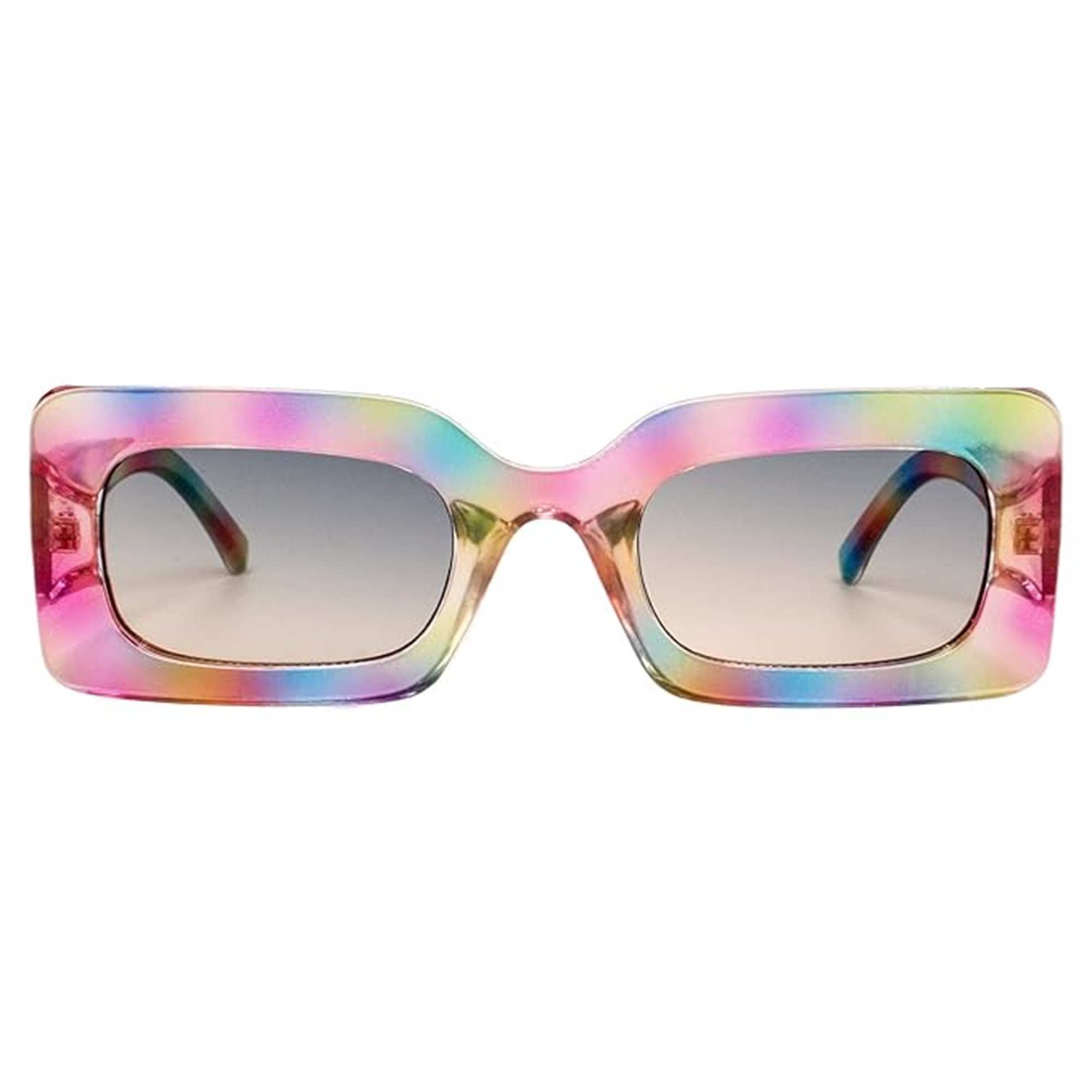 AUGEN By Visions India Retro Vintage Sleek Oval Metal Abstract Unisex Sunglasses UV400 Protected Medium Size (C12, 177)