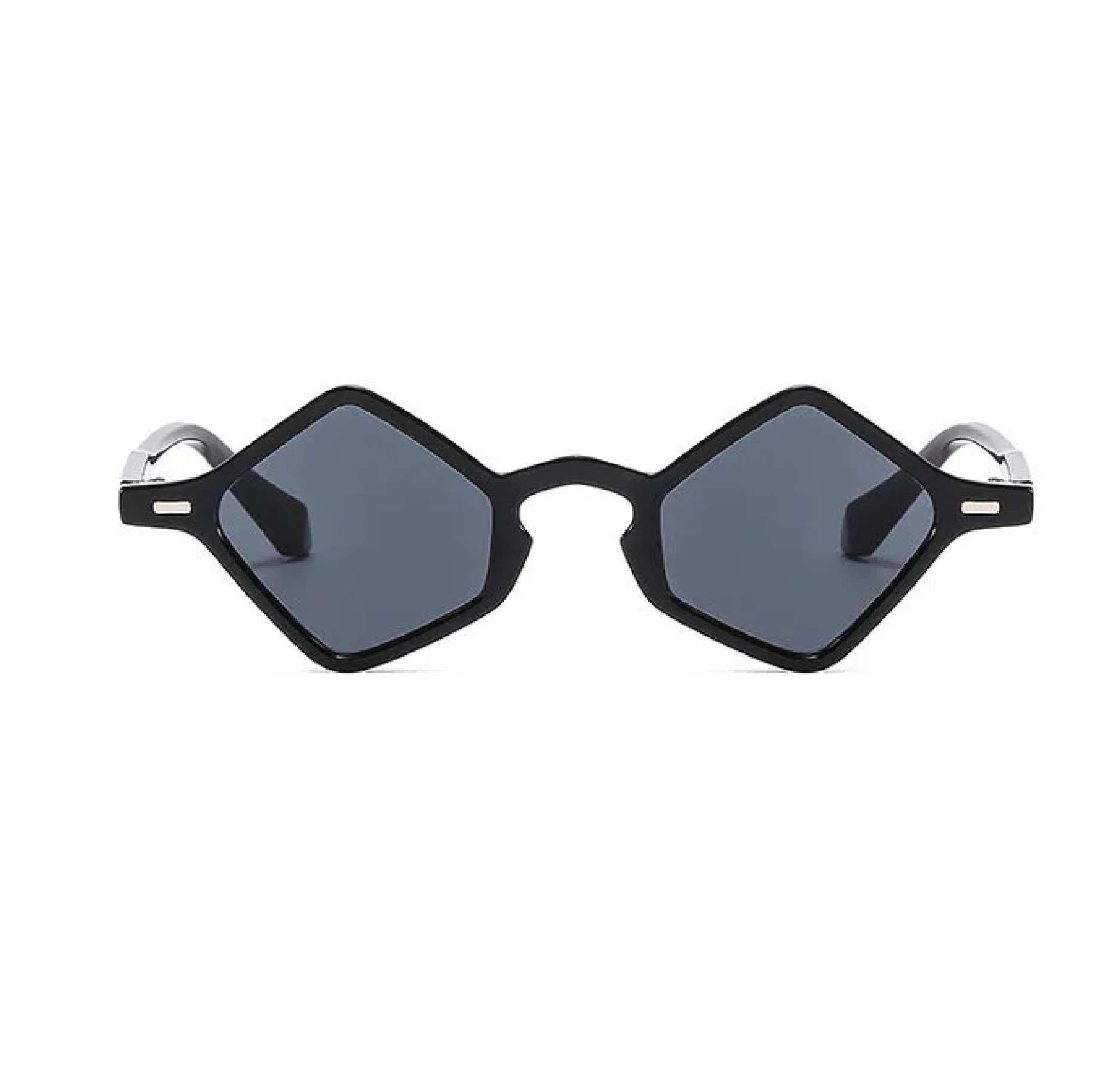 AUGEN Modern Hexagonal Plastic Unisex Sunglasses UV 400 Protected Small Size (178-C1)