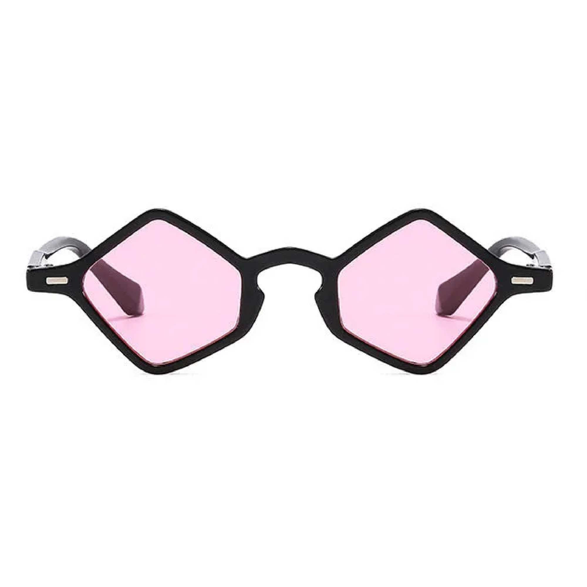 AUGEN Modern Hexagonal Plastic Unisex Sunglasses UV 400 Protected Small Size (178-C2)
