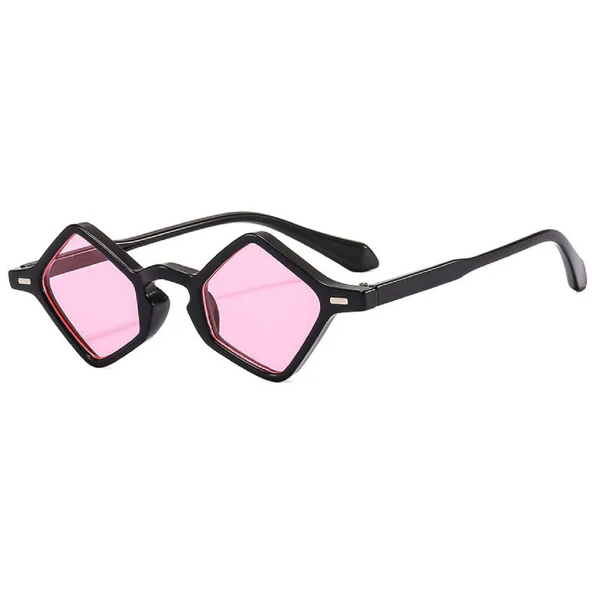 AUGEN Modern Hexagonal Plastic Unisex Sunglasses UV 400 Protected Small Size (178-C2)