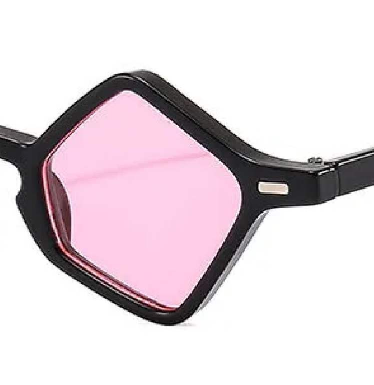 AUGEN Modern Hexagonal Plastic Unisex Sunglasses UV 400 Protected Small Size (178-C2)