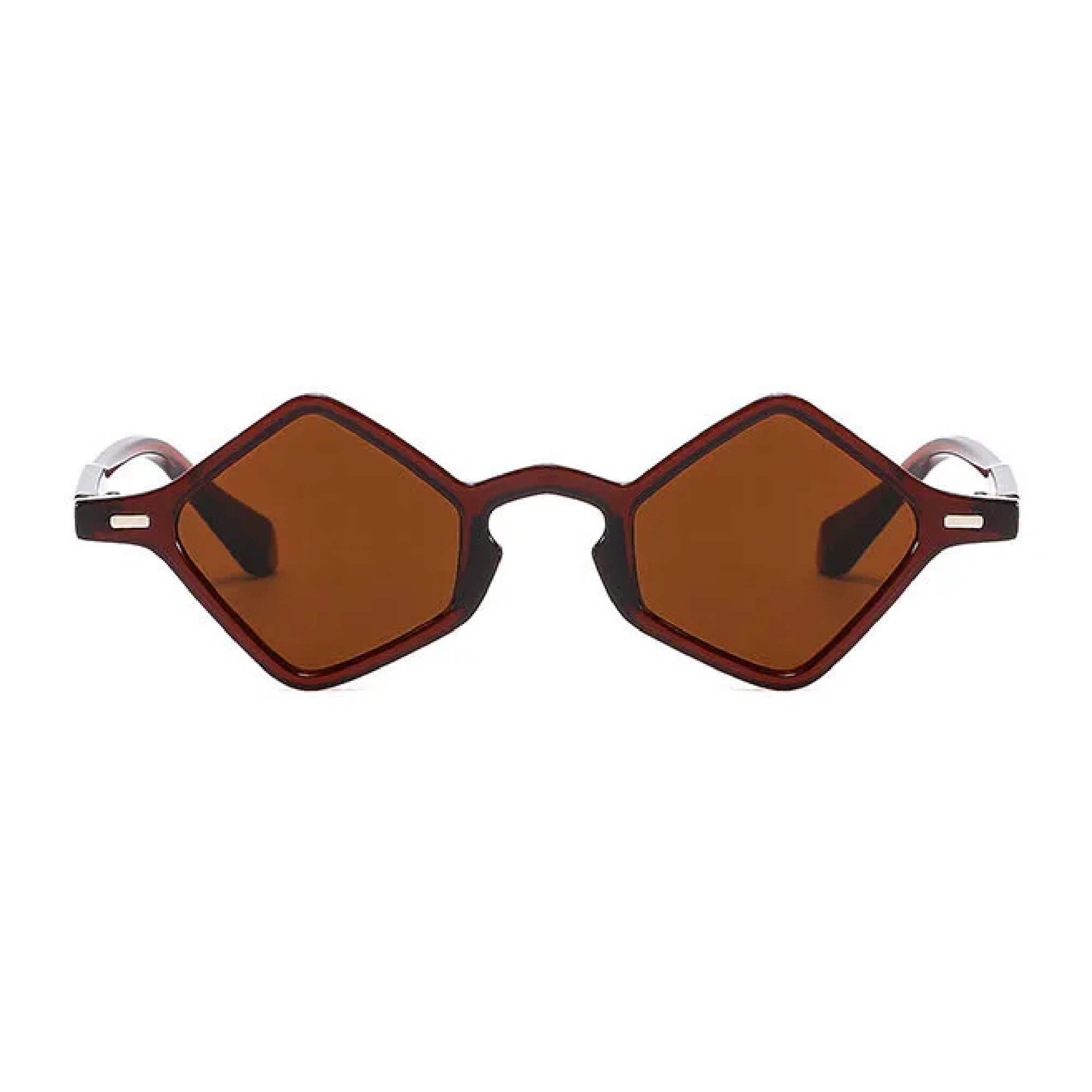 AUGEN Modern Hexagonal Plastic Unisex Sunglasses UV 400 Protected Small Size (178-C3)