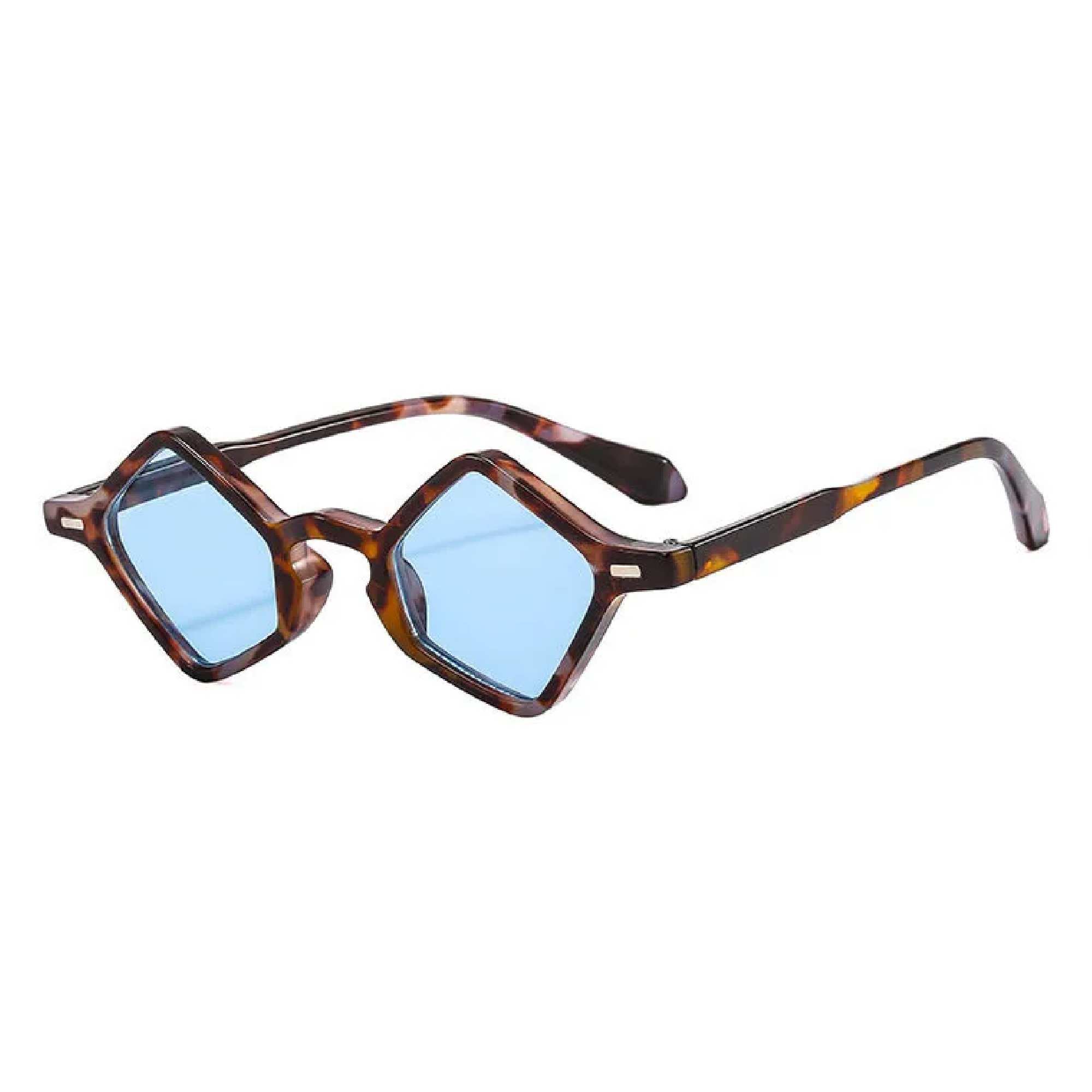 AUGEN Modern Hexagonal Plastic Unisex Sunglasses UV 400 Protected Small Size (178-C6)