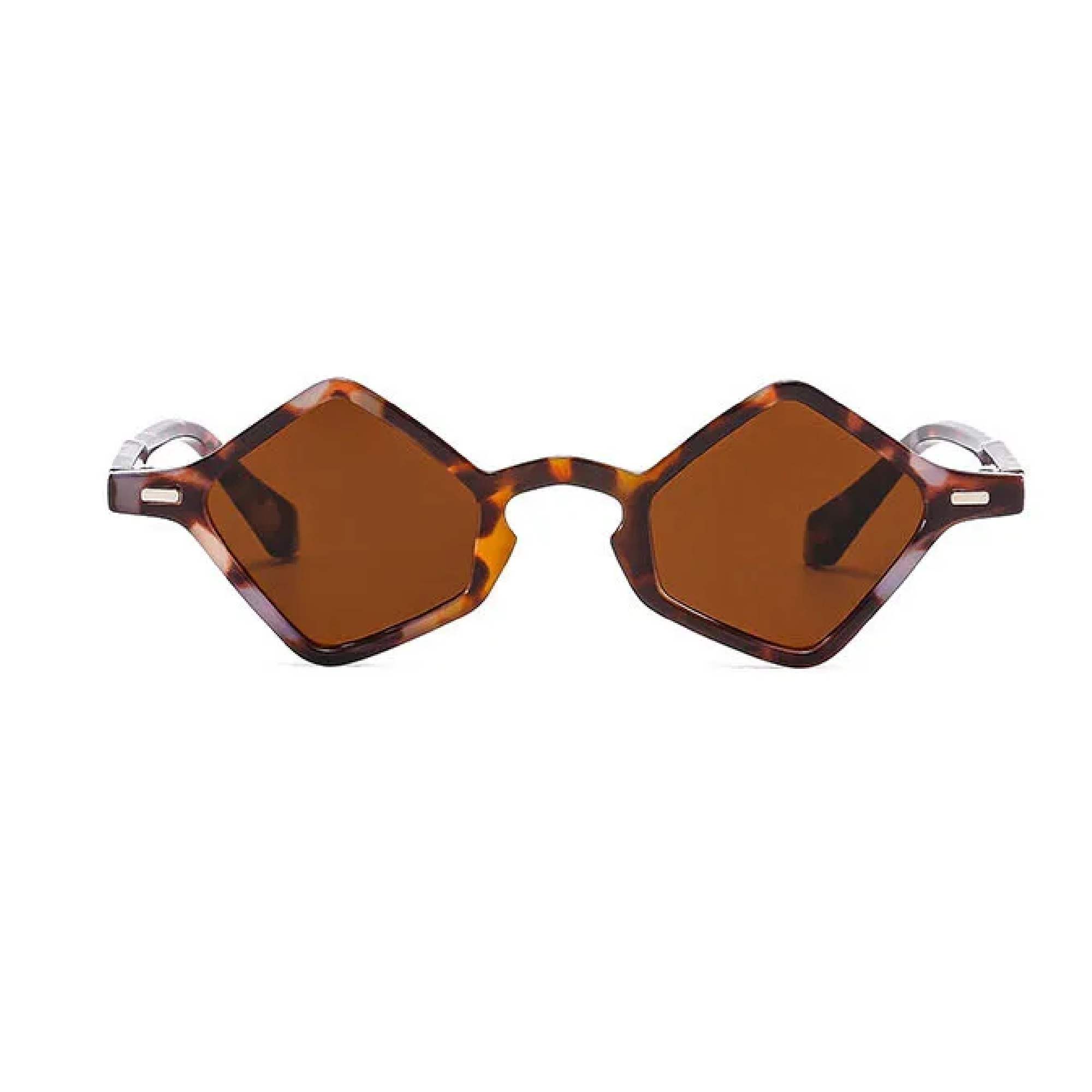AUGEN Modern Hexagonal Plastic Unisex Sunglasses UV 400 Protected Small Size (178-C7)