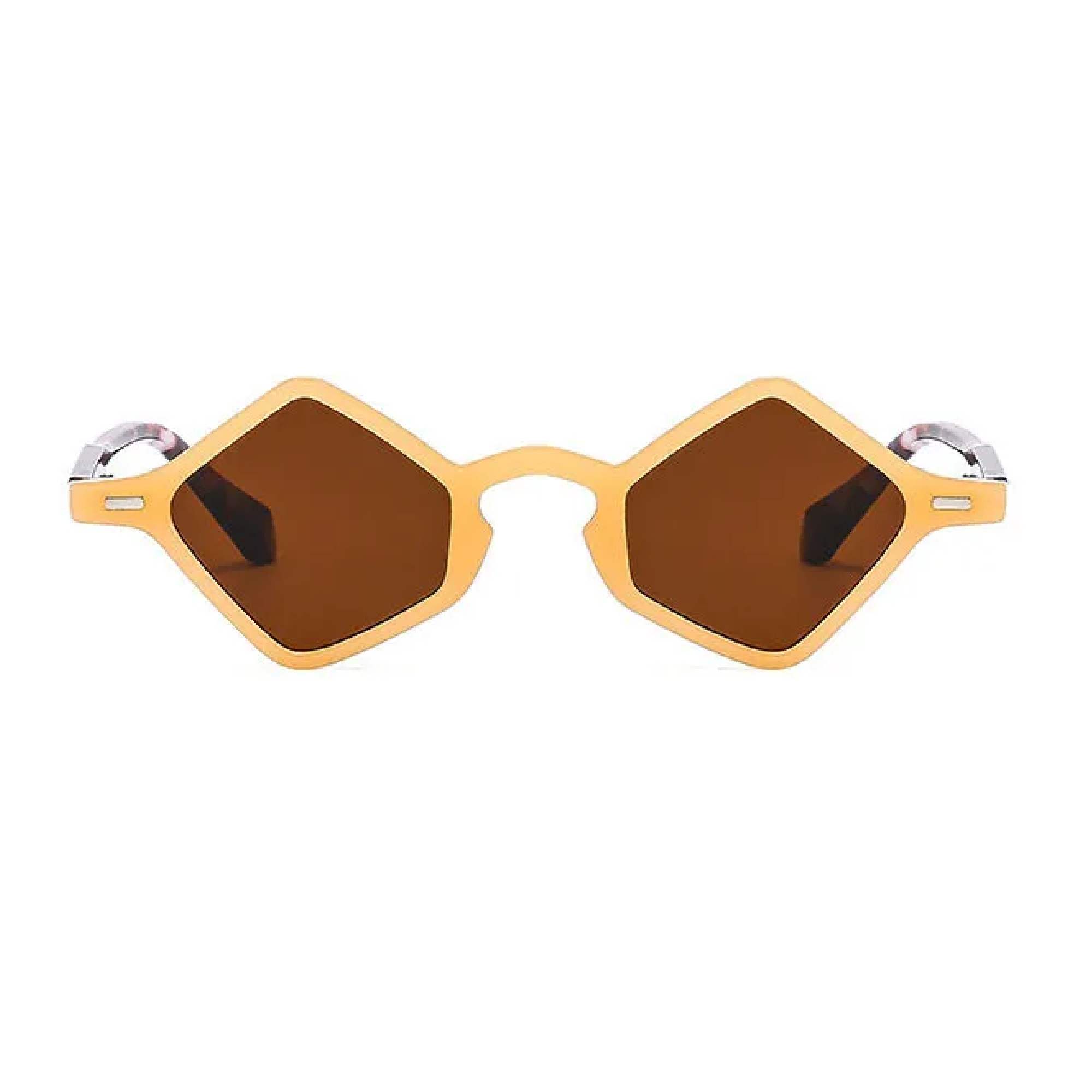 AUGEN Modern Hexagonal Plastic Unisex Sunglasses UV 400 Protected Small Size (178-C8)