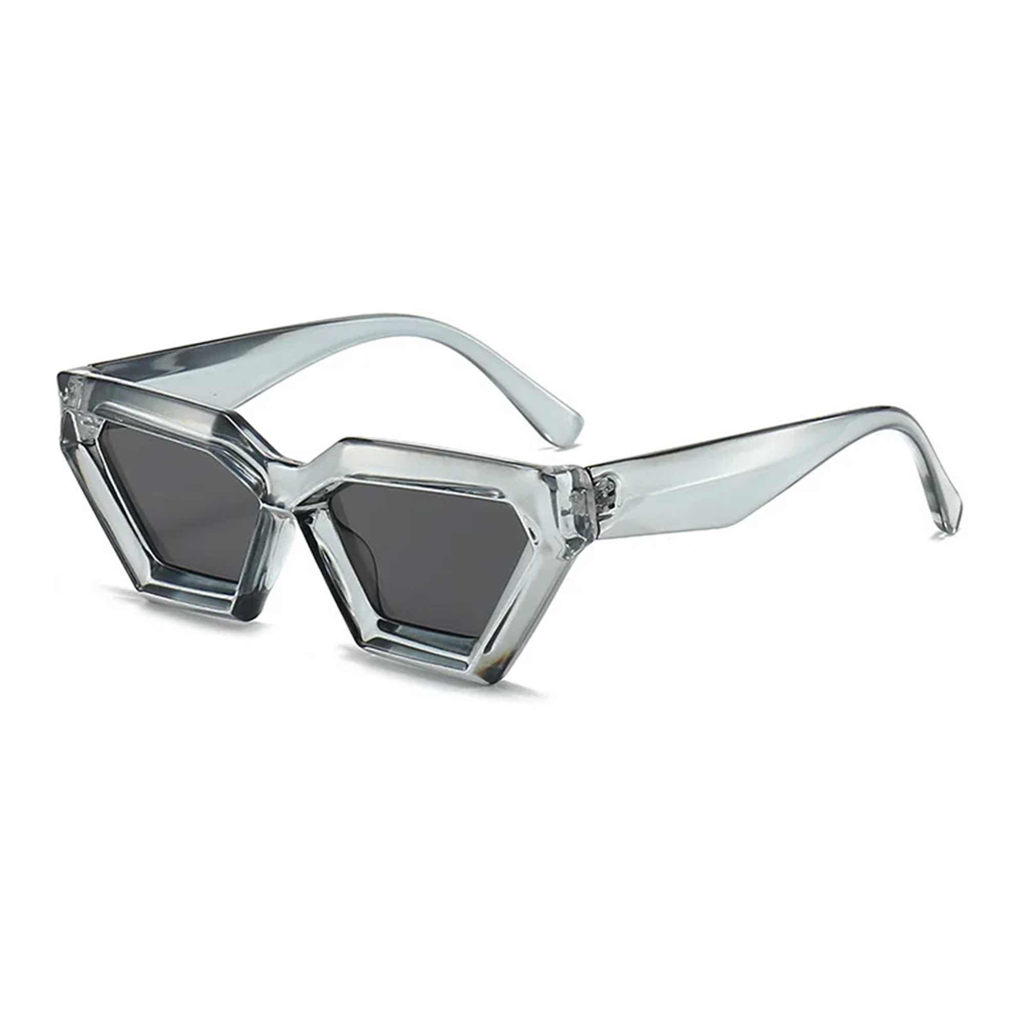 AUGEN Modern Cat Eye Plastic Unisex Sunglasses UV 400 Protected Medium Size (179-C1)