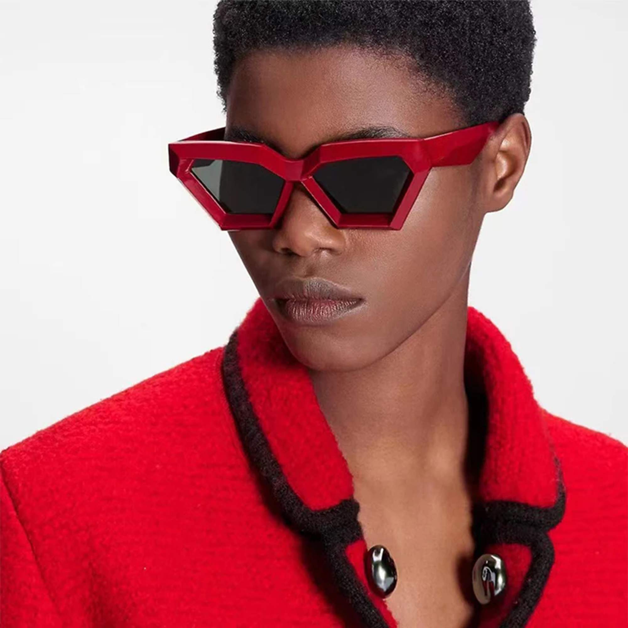 AUGEN Modern Cat Eye Plastic Unisex Sunglasses UV 400 Protected Medium Size (179-C8)