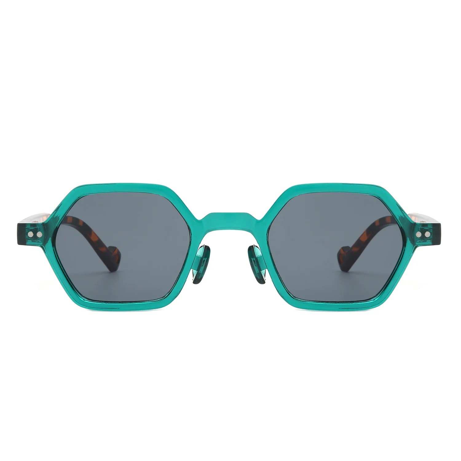 AUGEN Modern Hexagonal Plastic Unisex Sunglasses UV 400 Protected Small Size (180-C3)