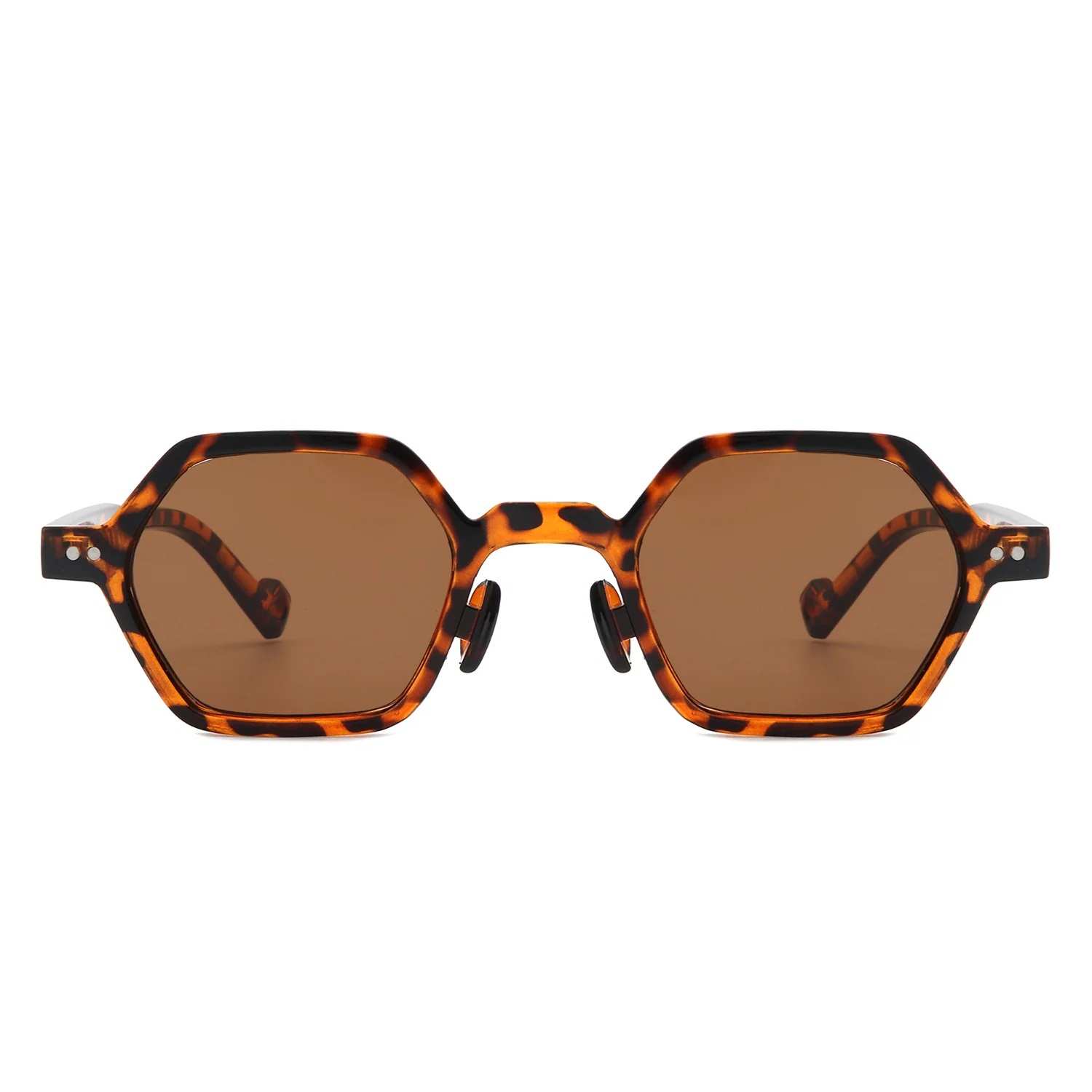 AUGEN Modern Hexagonal Plastic Unisex Sunglasses UV 400 Protected Small Size (180-C5)