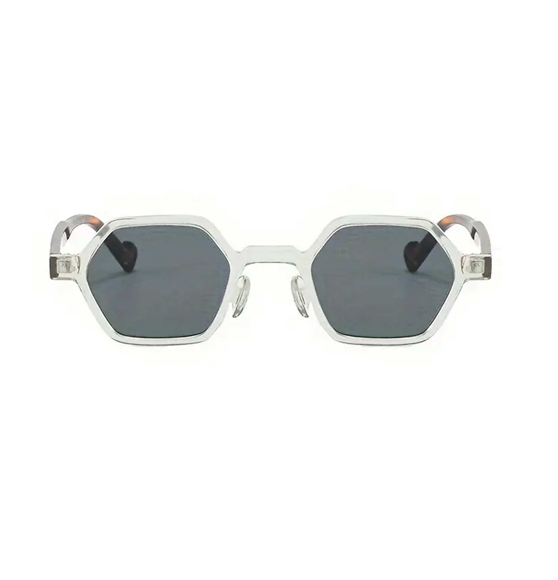 AUGEN Modern Hexagonal Plastic Unisex Sunglasses UV 400 Protected Small Size (180-C6)
