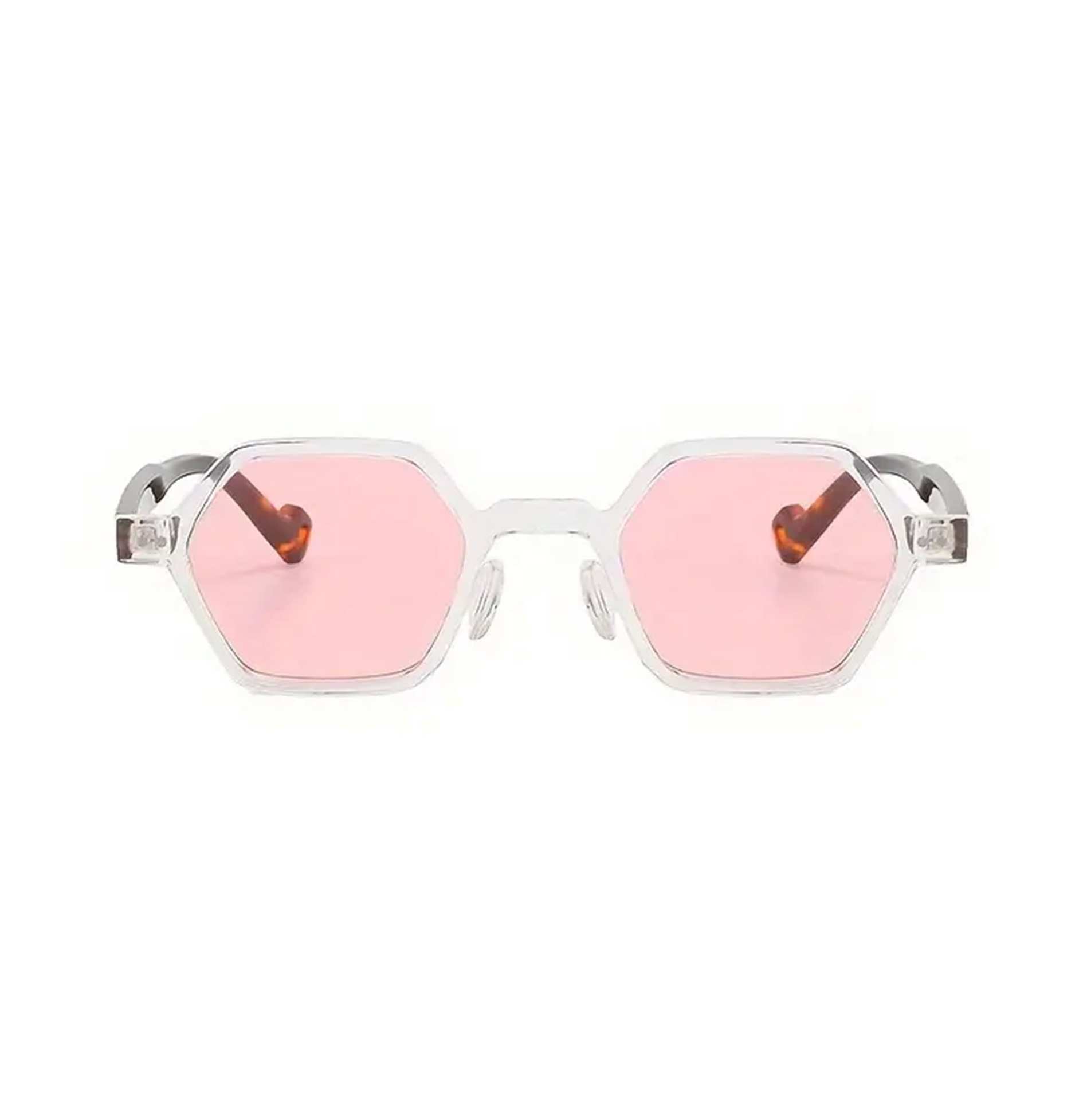 AUGEN Modern Hexagonal Plastic Unisex Sunglasses UV 400 Protected Small Size (180-C8)