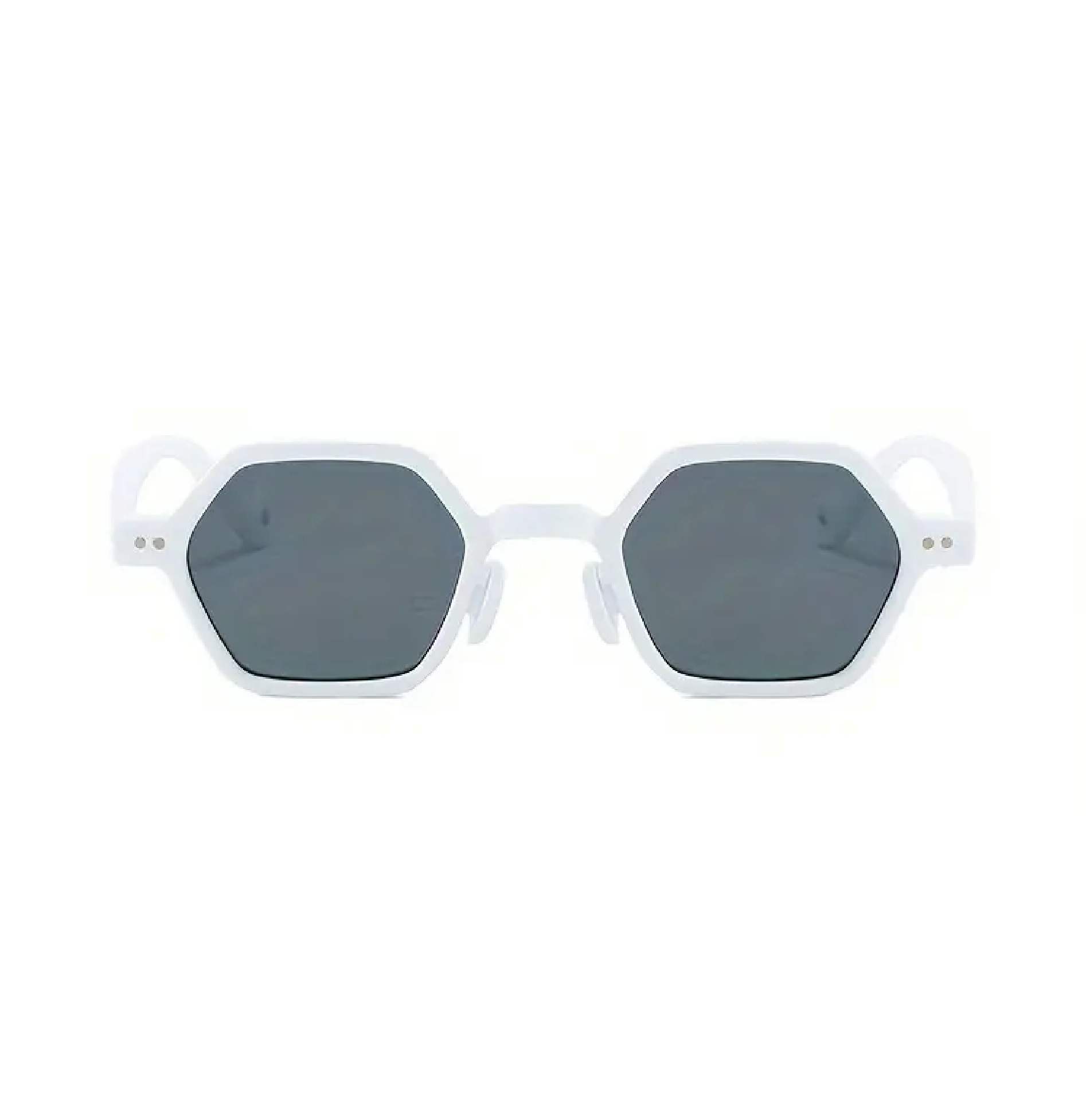 AUGEN Modern Hexagonal Plastic Unisex Sunglasses UV 400 Protected Small Size (180-C9)