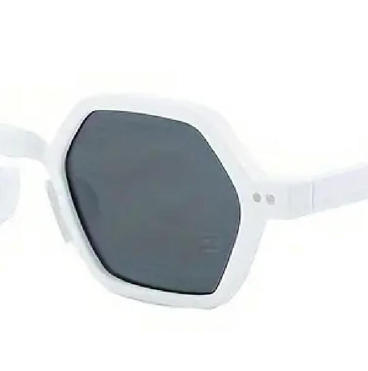 AUGEN Modern Hexagonal Plastic Unisex Sunglasses UV 400 Protected Small Size (180-C9)