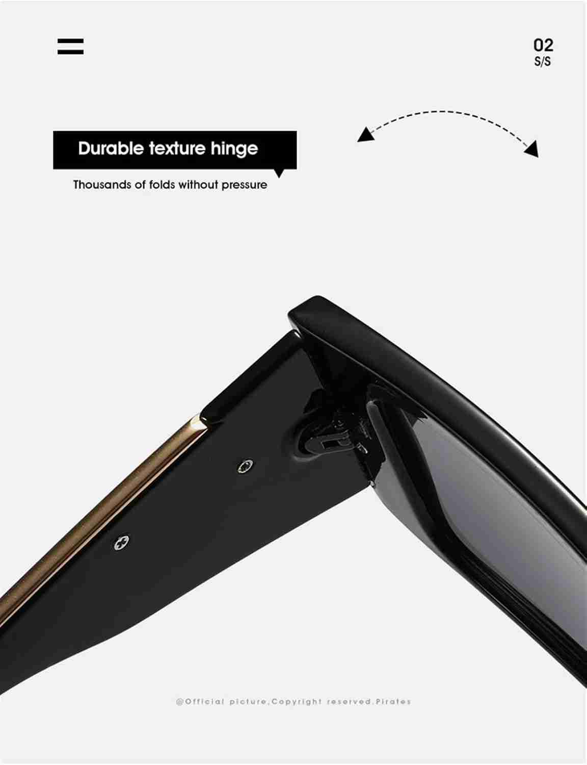 AUGEN Casual Butterfly Plastic Unisex Sunglasses UV 400 Protected Large Size (182-C4)