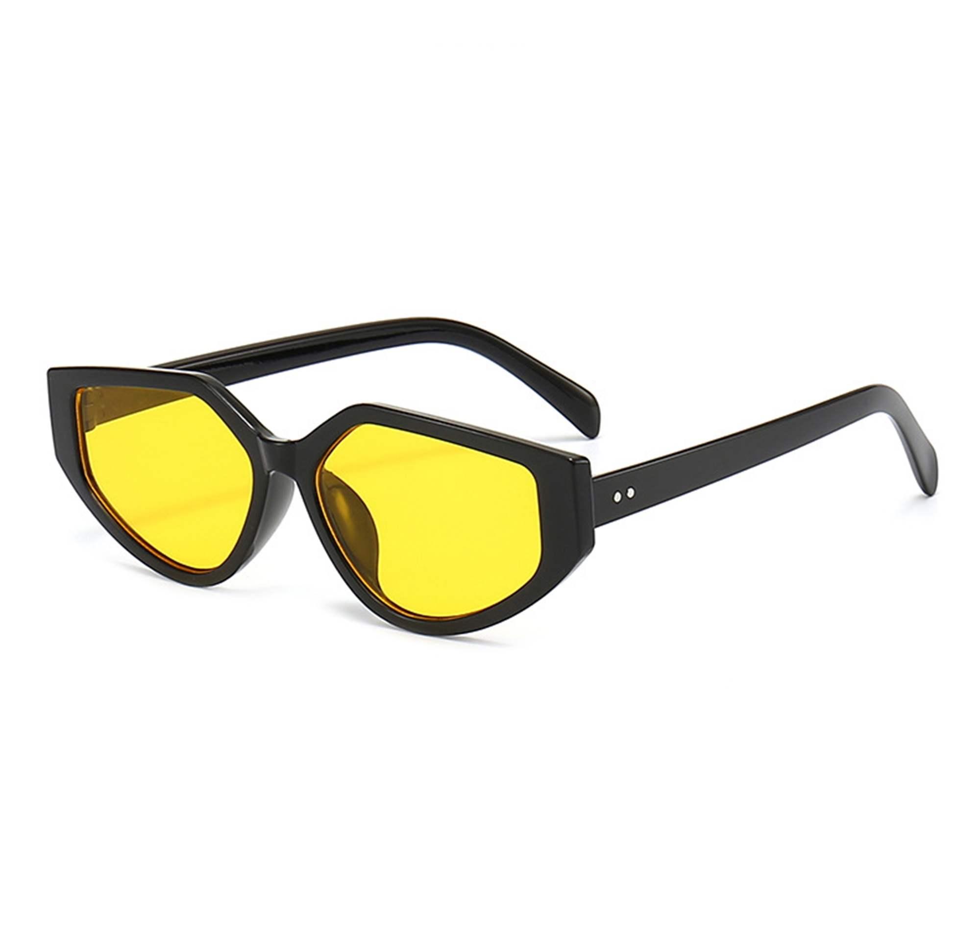 AUGEN Modern Cat Eye Plastic Unisex Sunglasses UV 400 Protected Large Size (183-C4)