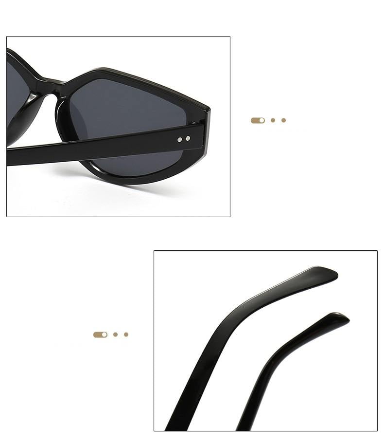 AUGEN Modern Cat Eye Plastic Unisex Sunglasses UV 400 Protected Large Size (183-C6)