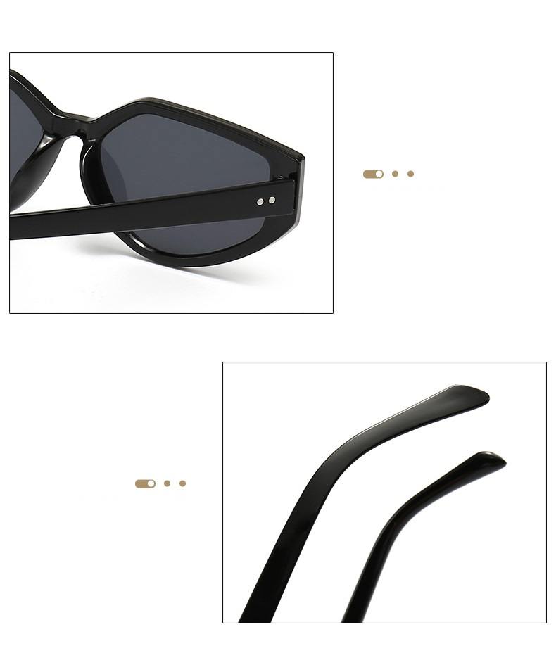 AUGEN Modern Cat Eye Plastic Unisex Sunglasses UV 400 Protected Large Size (183-C8)