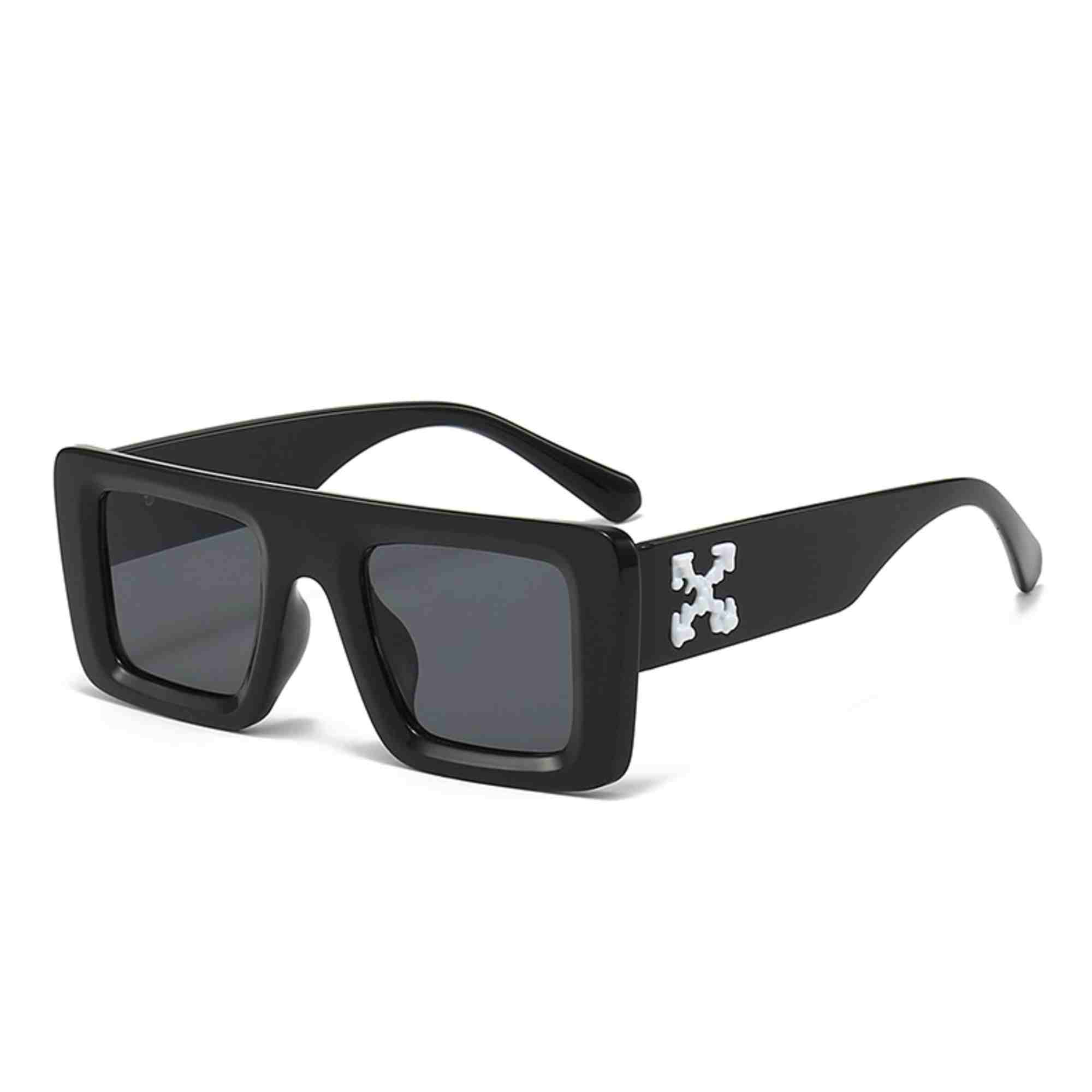 AUGEN Casual Rectangular Plastic Unisex Sunglasses UV 400 Protected Medium Size (185-C1)