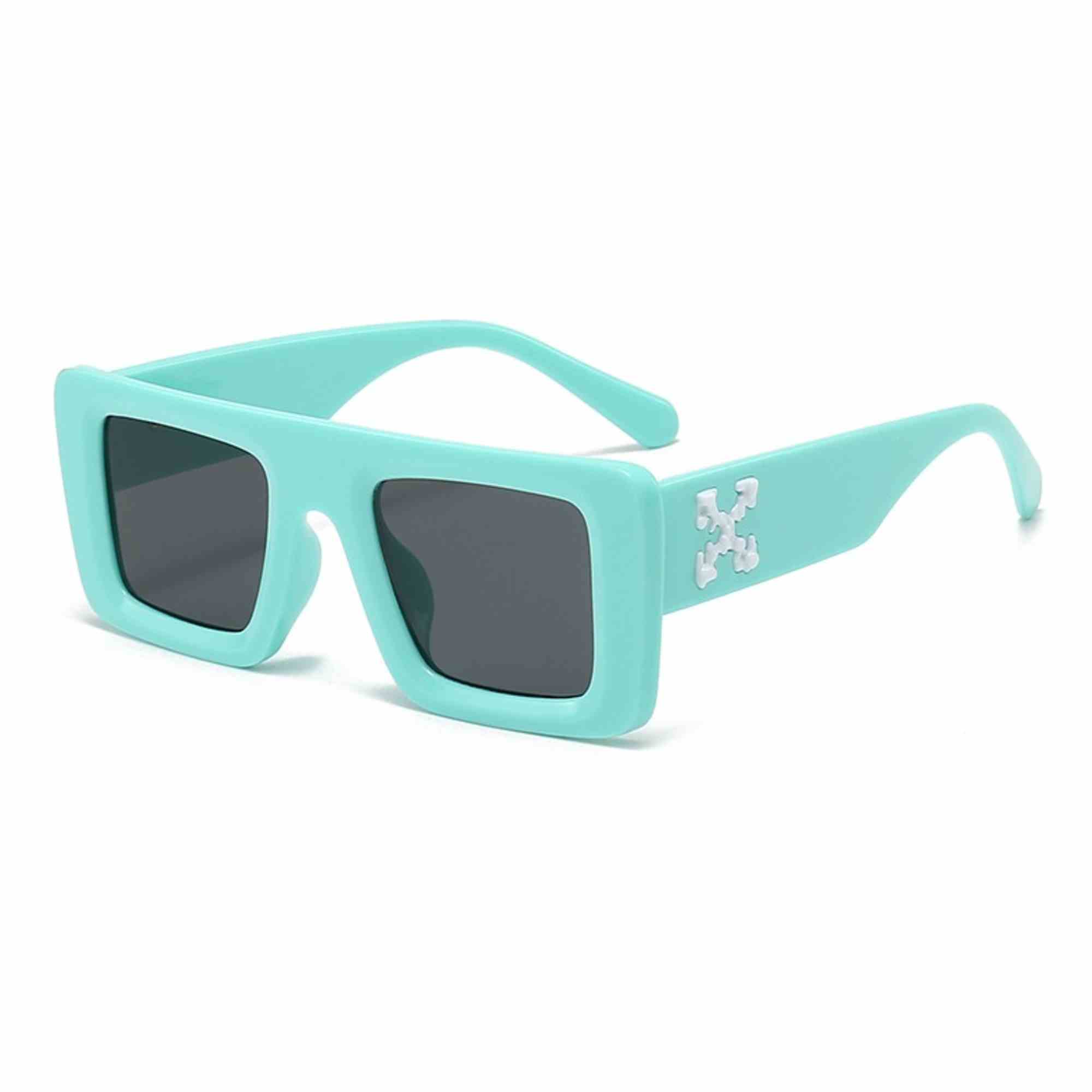 AUGEN Casual Rectangular Plastic Unisex Sunglasses UV 400 Protected Medium Size (185-C2)