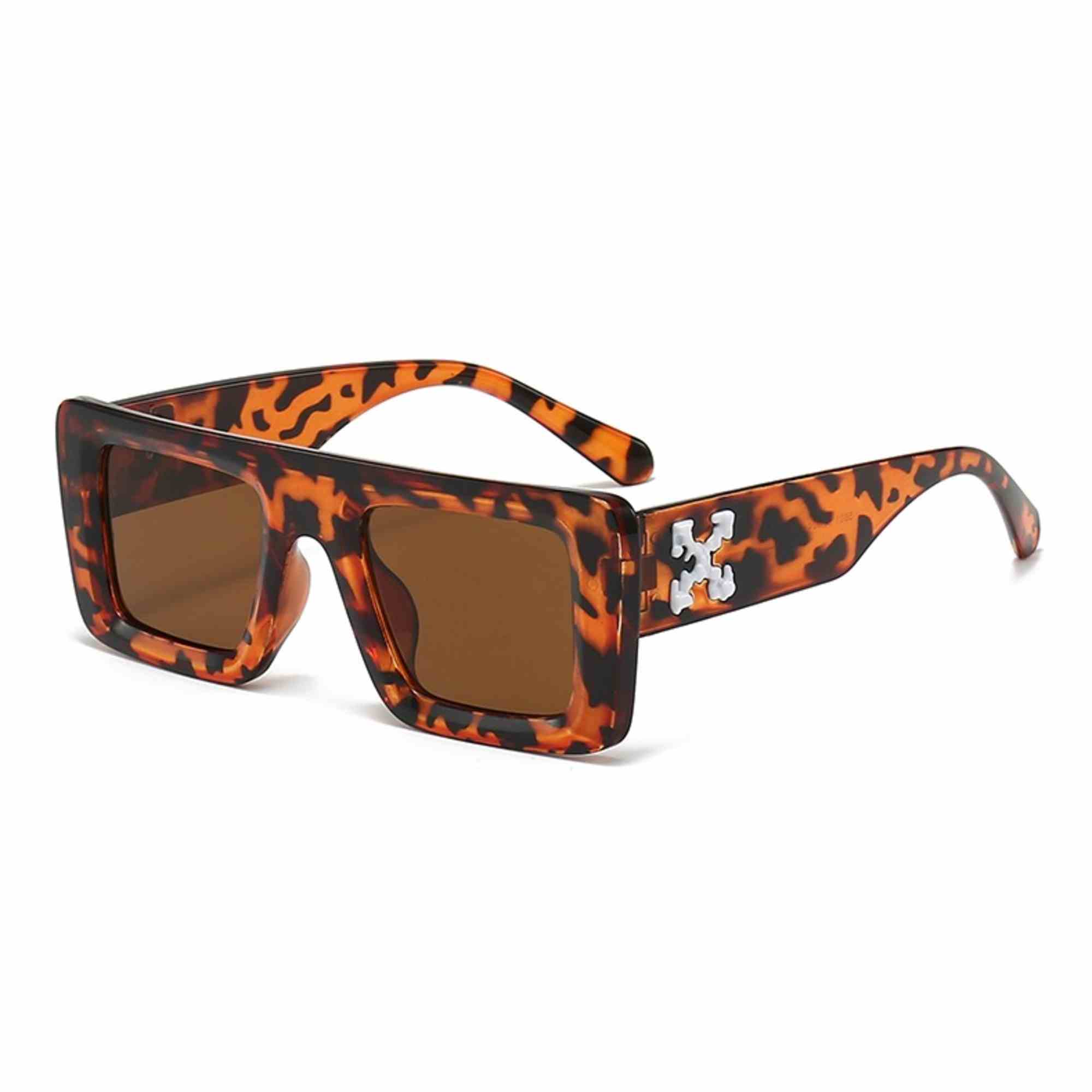 AUGEN Casual Rectangular Plastic Unisex Sunglasses UV 400 Protected Medium Size (185-C4)
