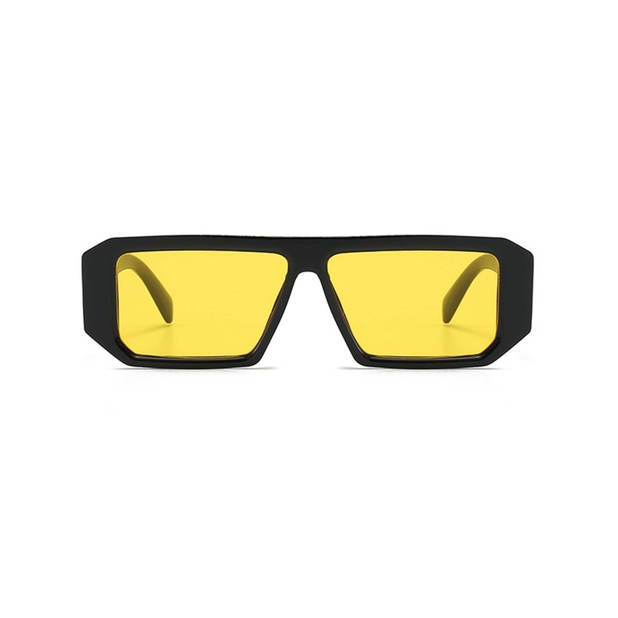 AUGEN Modern Rectangular Plastic Unisex Sunglasses UV 400 Protected Large Size (187-C11)