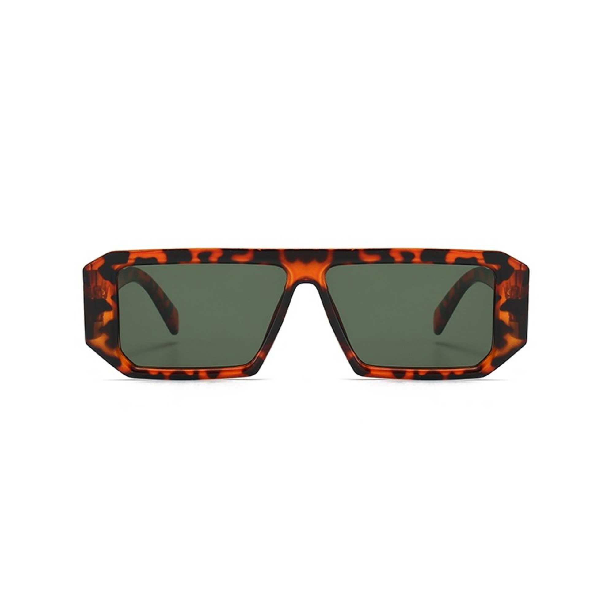 AUGEN Modern Rectangular Plastic Unisex Sunglasses UV 400 Protected Large Size (187-C12)
