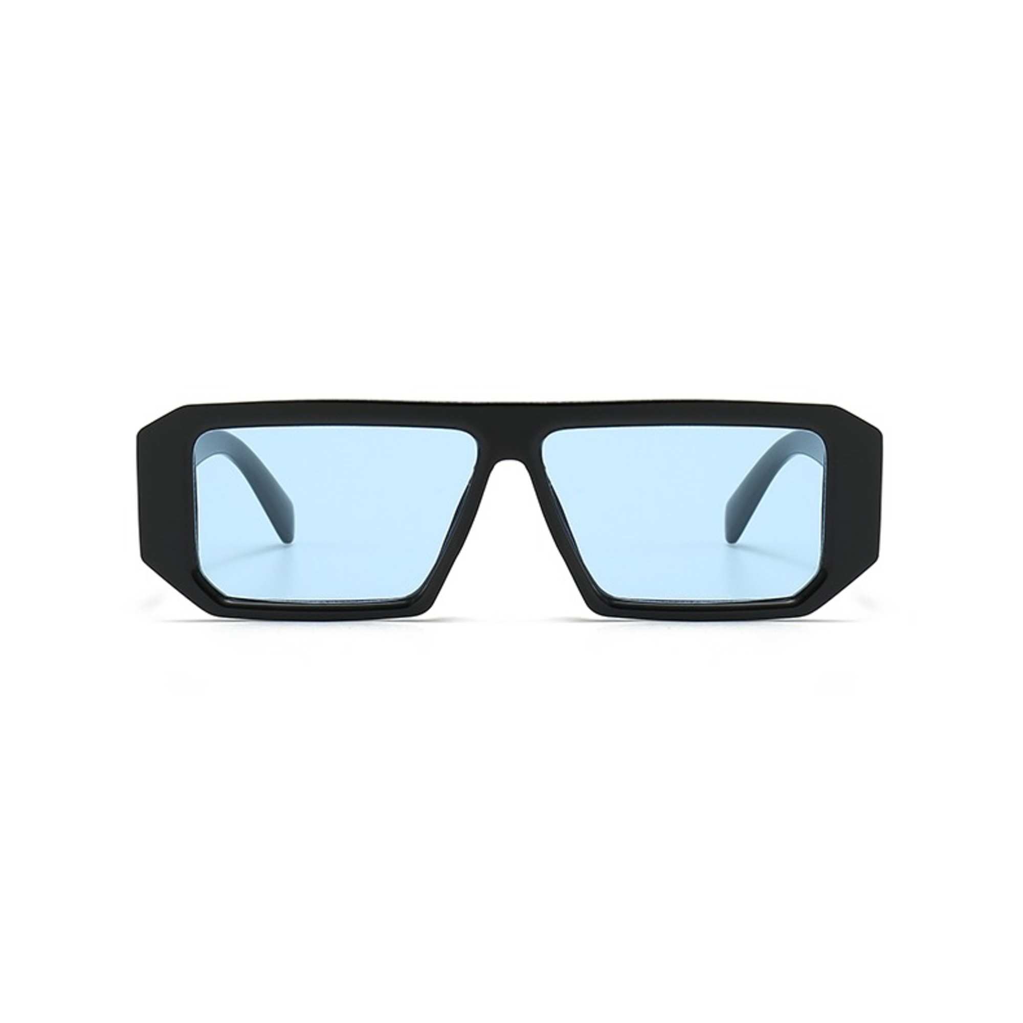 AUGEN Modern Rectangular Plastic Unisex Sunglasses UV 400 Protected Large Size (187-C13)