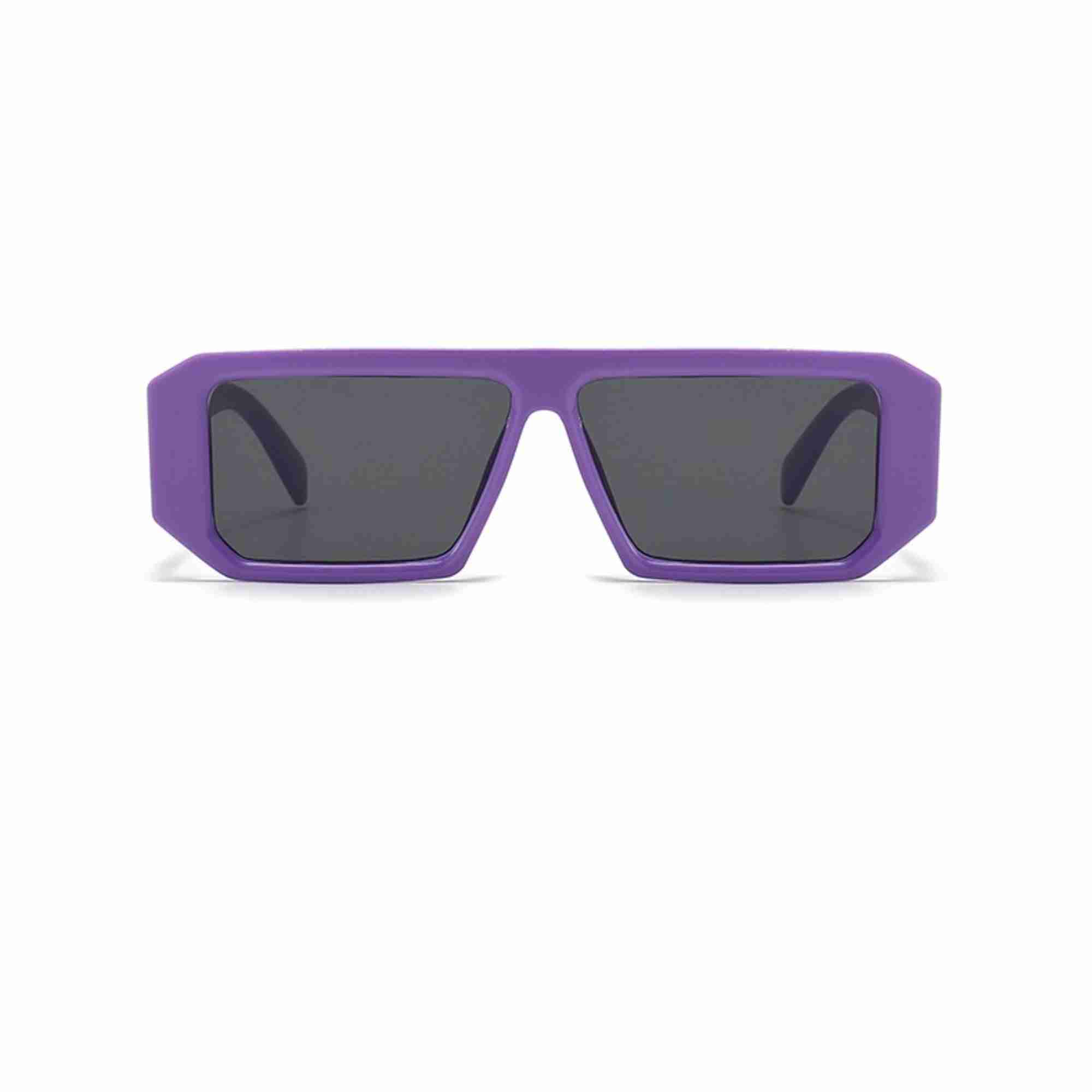 AUGEN Modern Rectangular Plastic Unisex Sunglasses UV 400 Protected Large Size (187-C2)