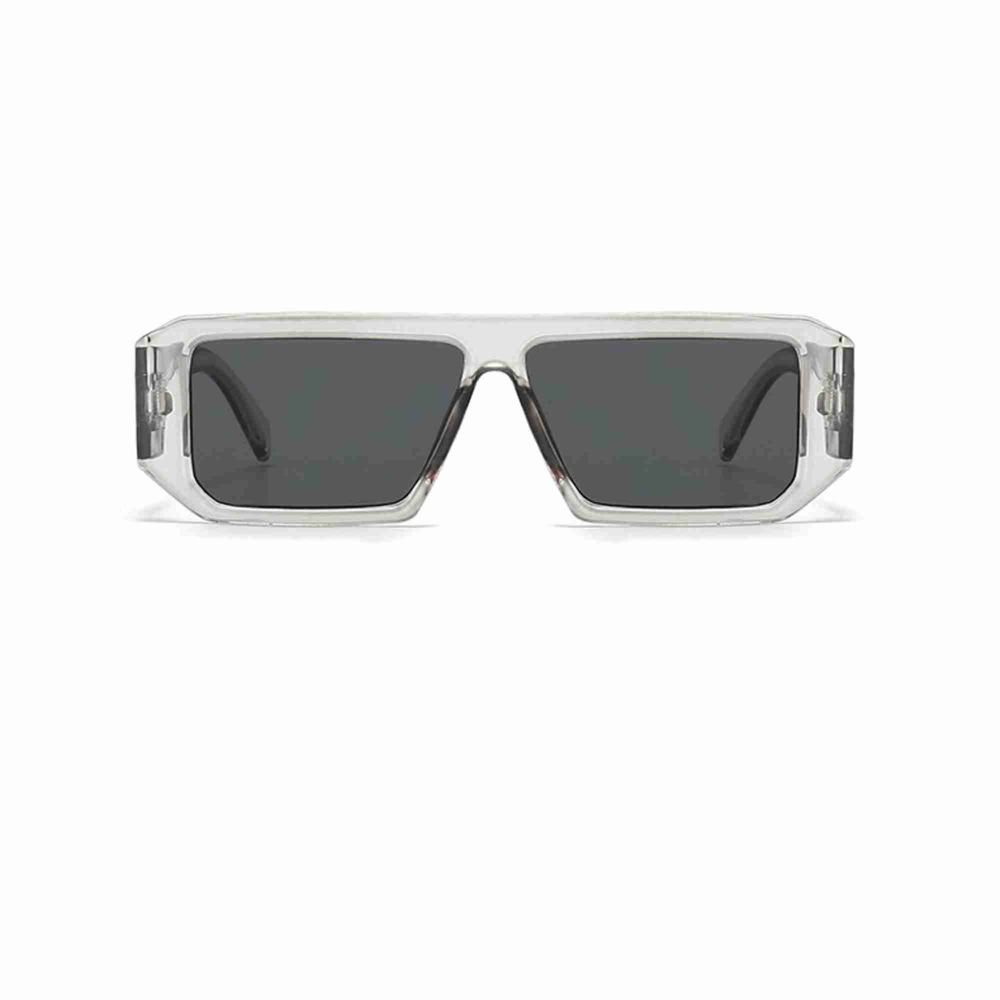 AUGEN Modern Rectangular Plastic Unisex Sunglasses UV 400 Protected Large Size (187-C3)