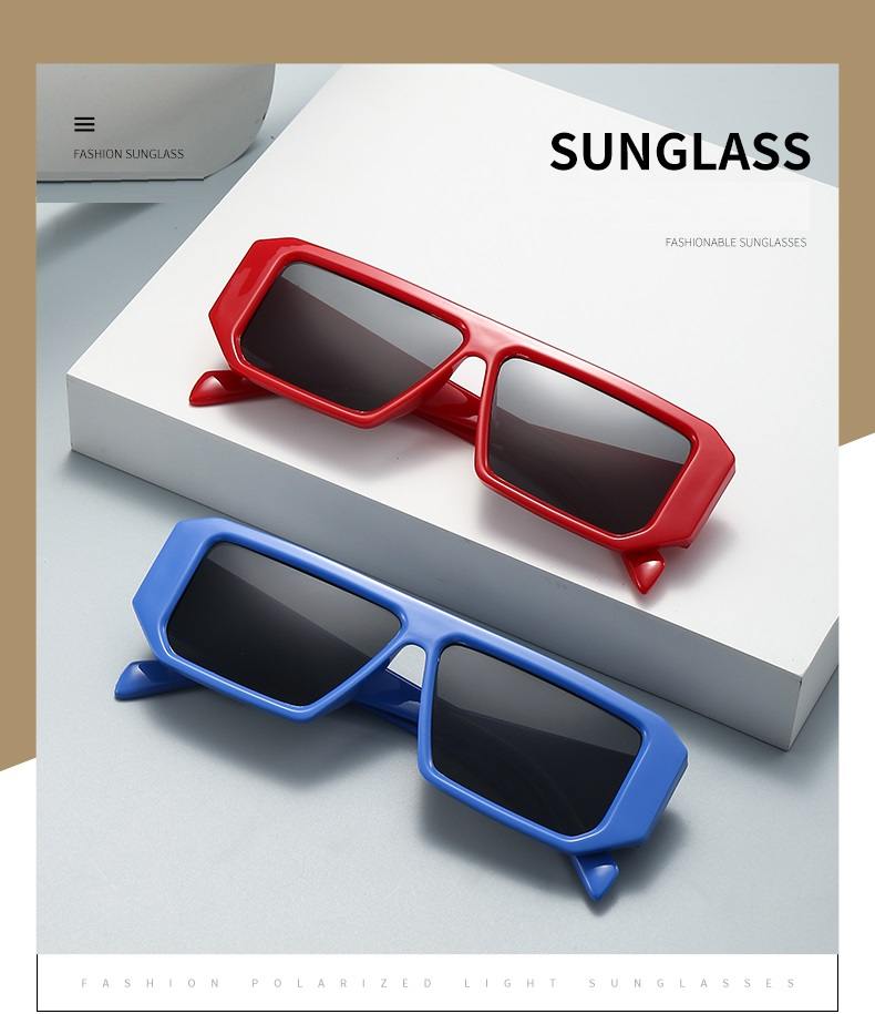 AUGEN Modern Rectangular Plastic Unisex Sunglasses UV 400 Protected Large Size (187-C9)